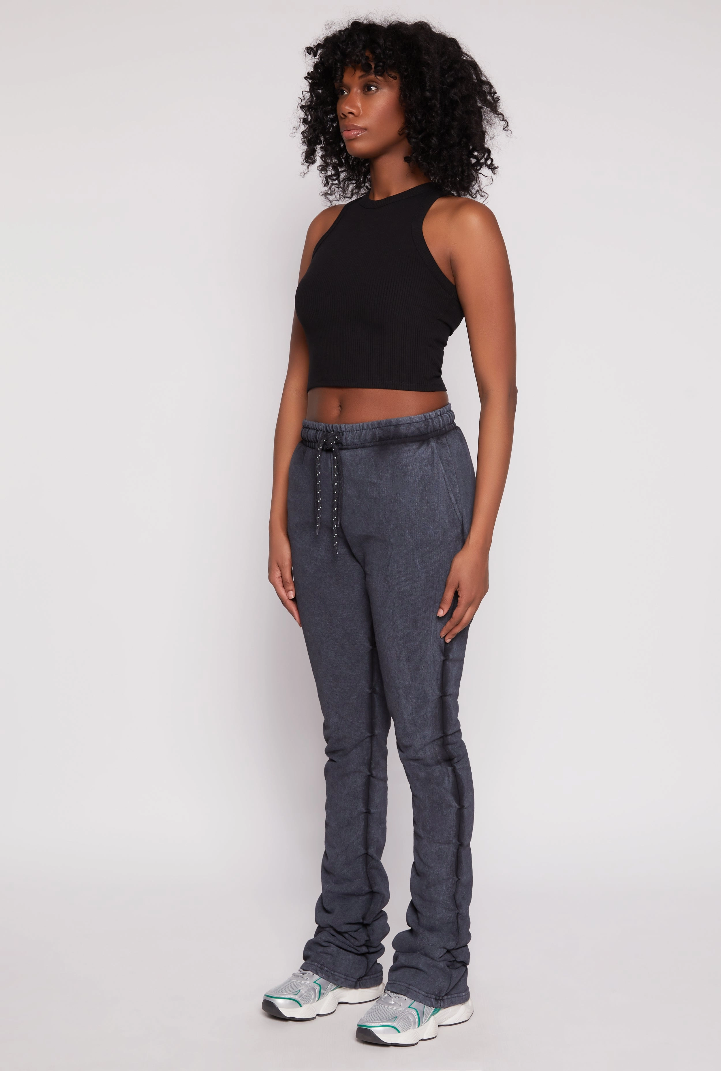 Acid Wash Stacked Sweatpants