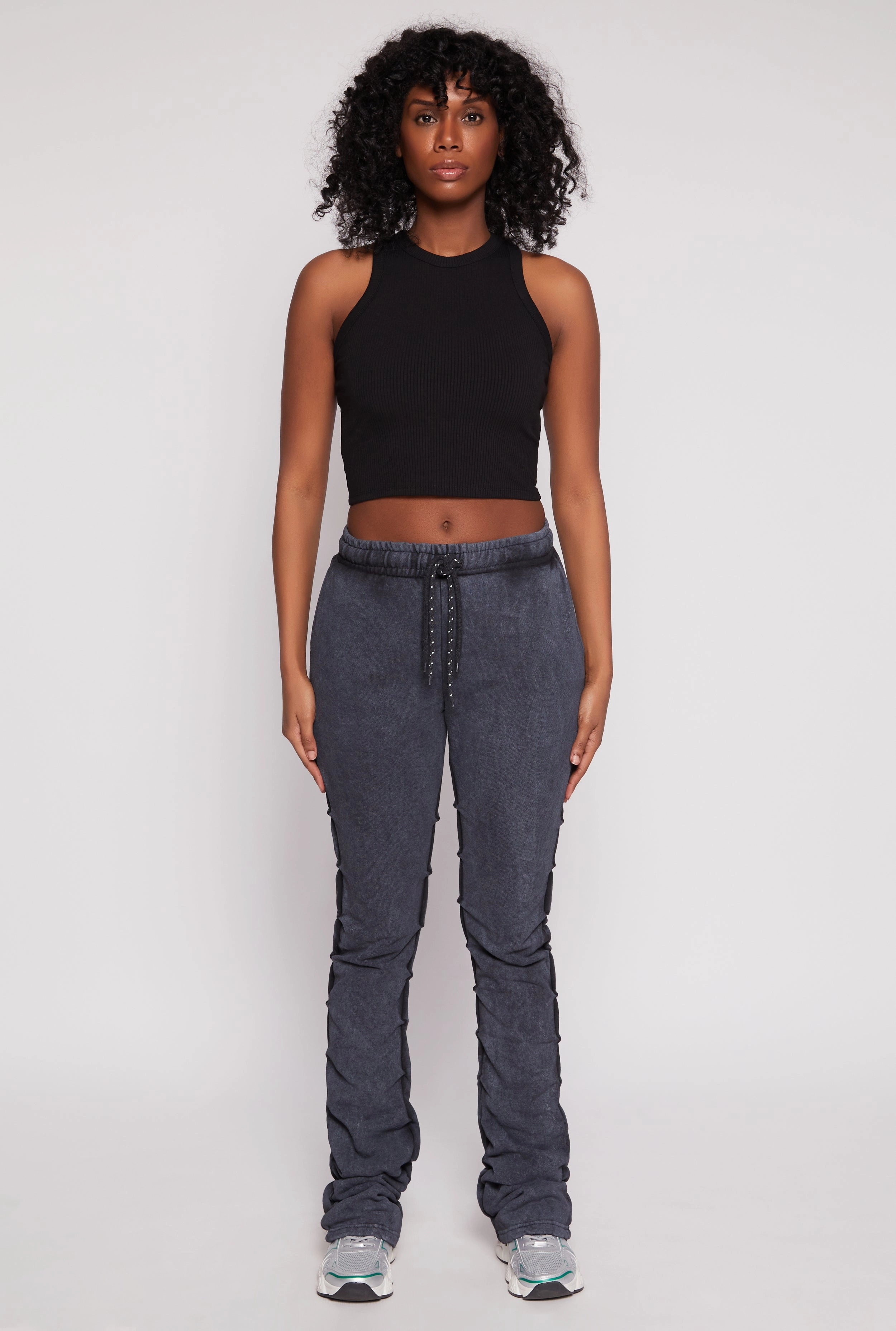 Acid Wash Stacked Sweatpants