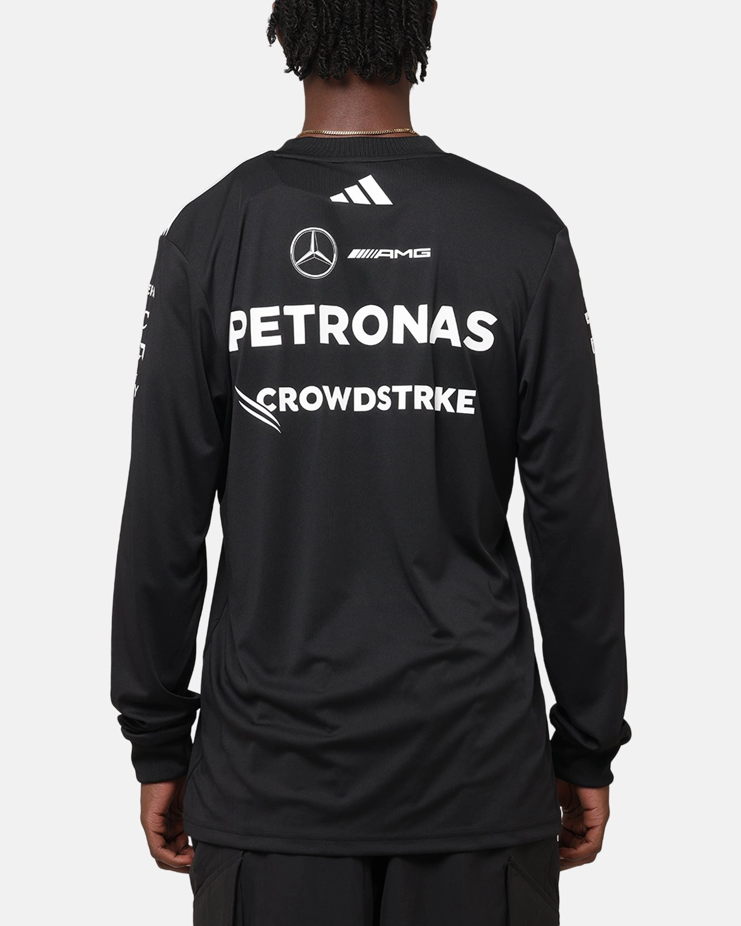 adidas x Mercedes-AMG PETRONAS Formula One F1 2025 Team Long Sleeve Driver T-Shirt Black