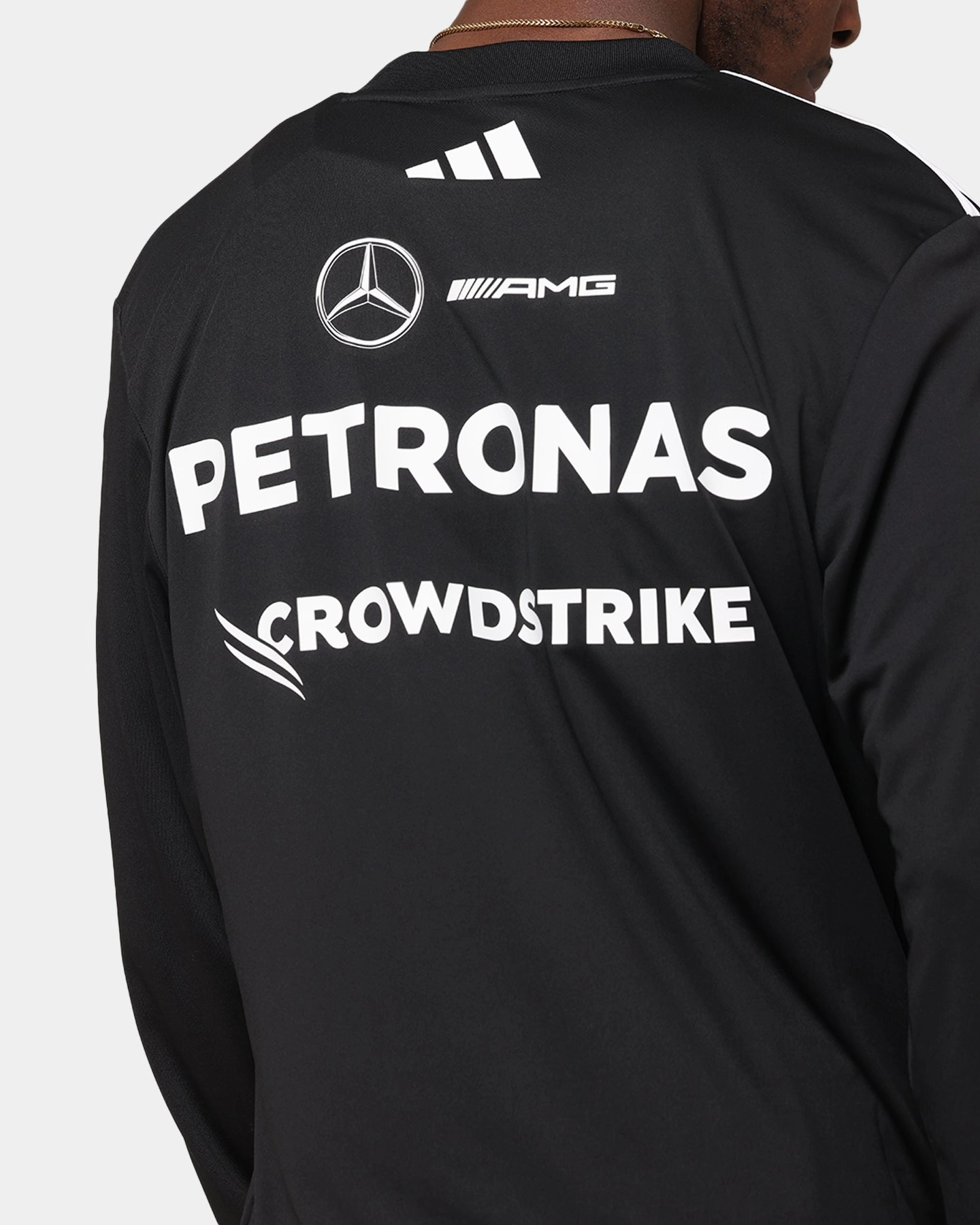 adidas x Mercedes-AMG PETRONAS Formula One F1 2025 Team Long Sleeve Driver T-Shirt Black