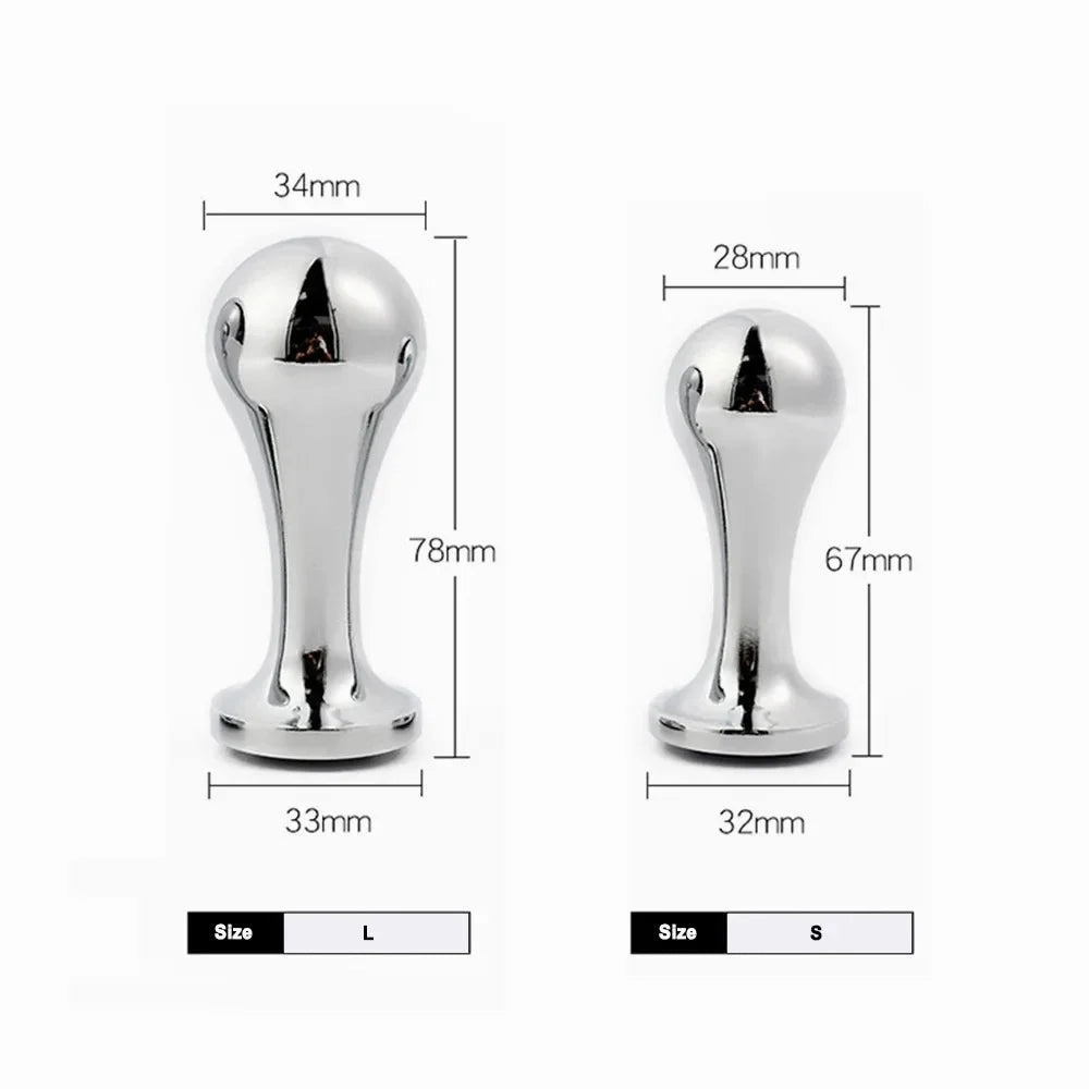 Alien Stainless Steel Anal Plug with Heart Crystal Anal Sex Toys for Women & Men