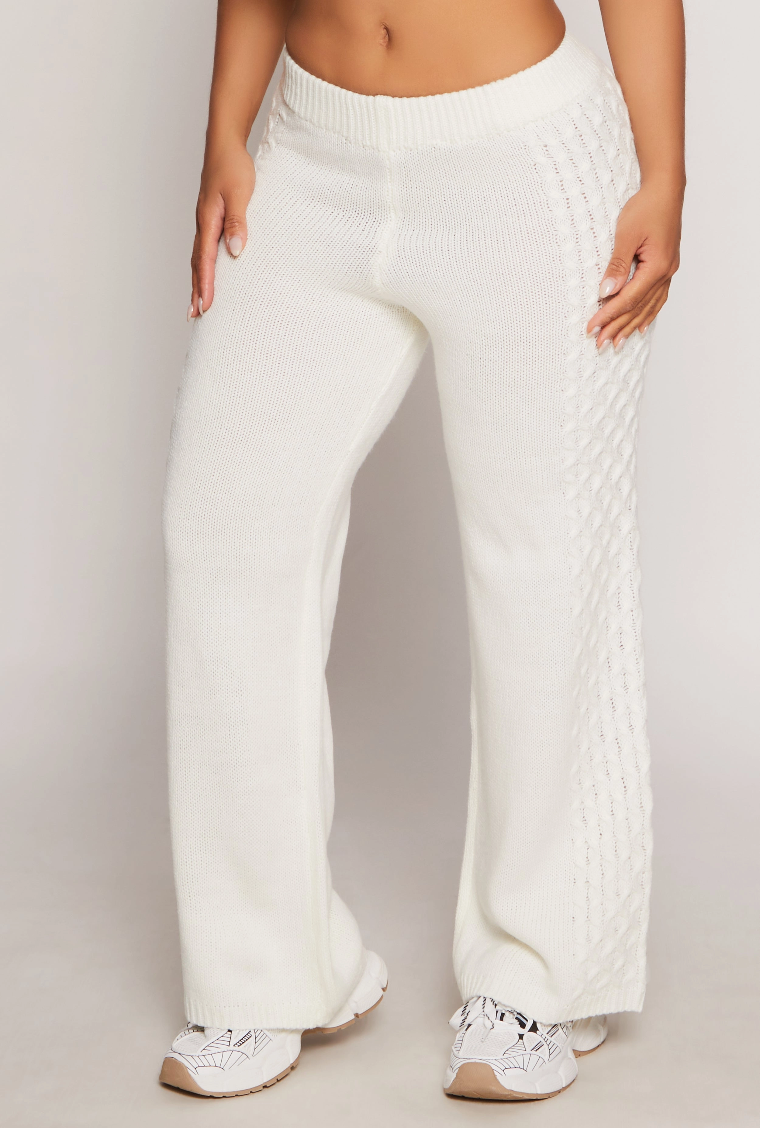 Almost Famous Side Cable Knit Pants