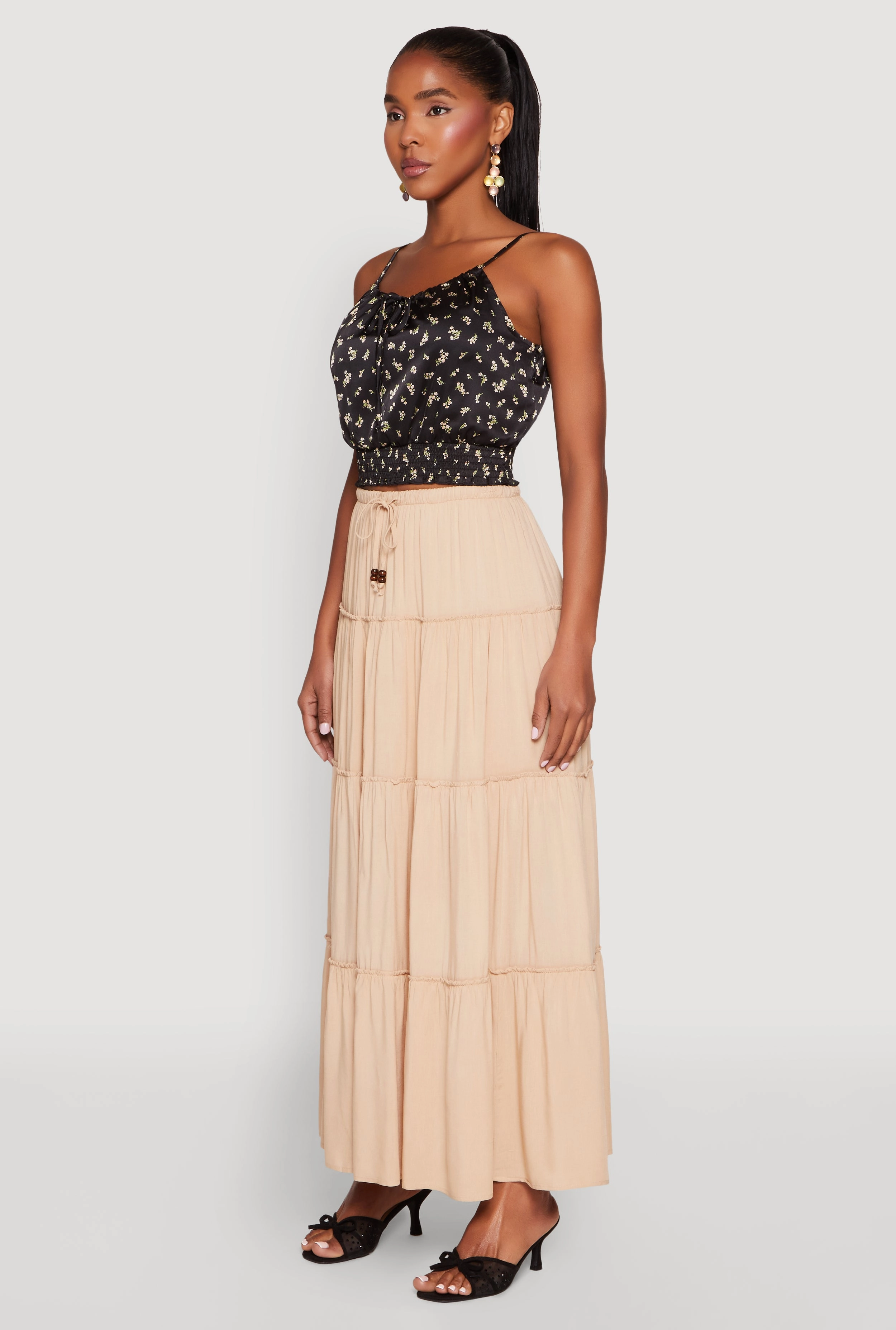 Almost Famous Tiered Maxi Skirt