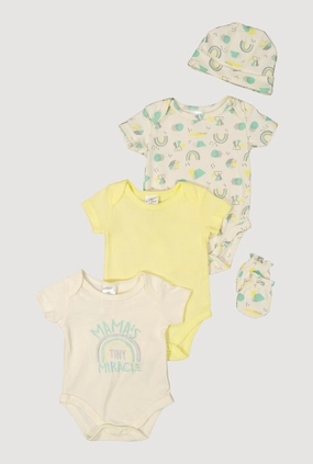 Baby 0-9M Tiny Miracle Graphic Bodysuits Set