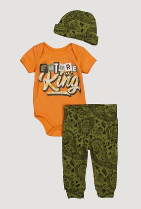Baby Boys 0-9M Future King Bodysuit and Paisley Joggers Set