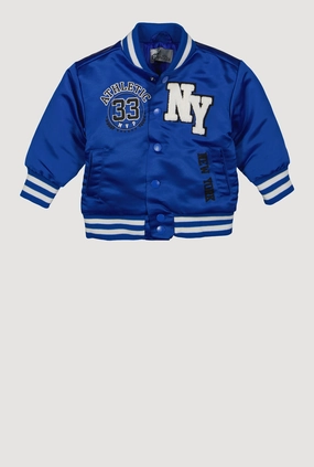 Baby Boys Chenille City Graphic Patch Varsity Jacket