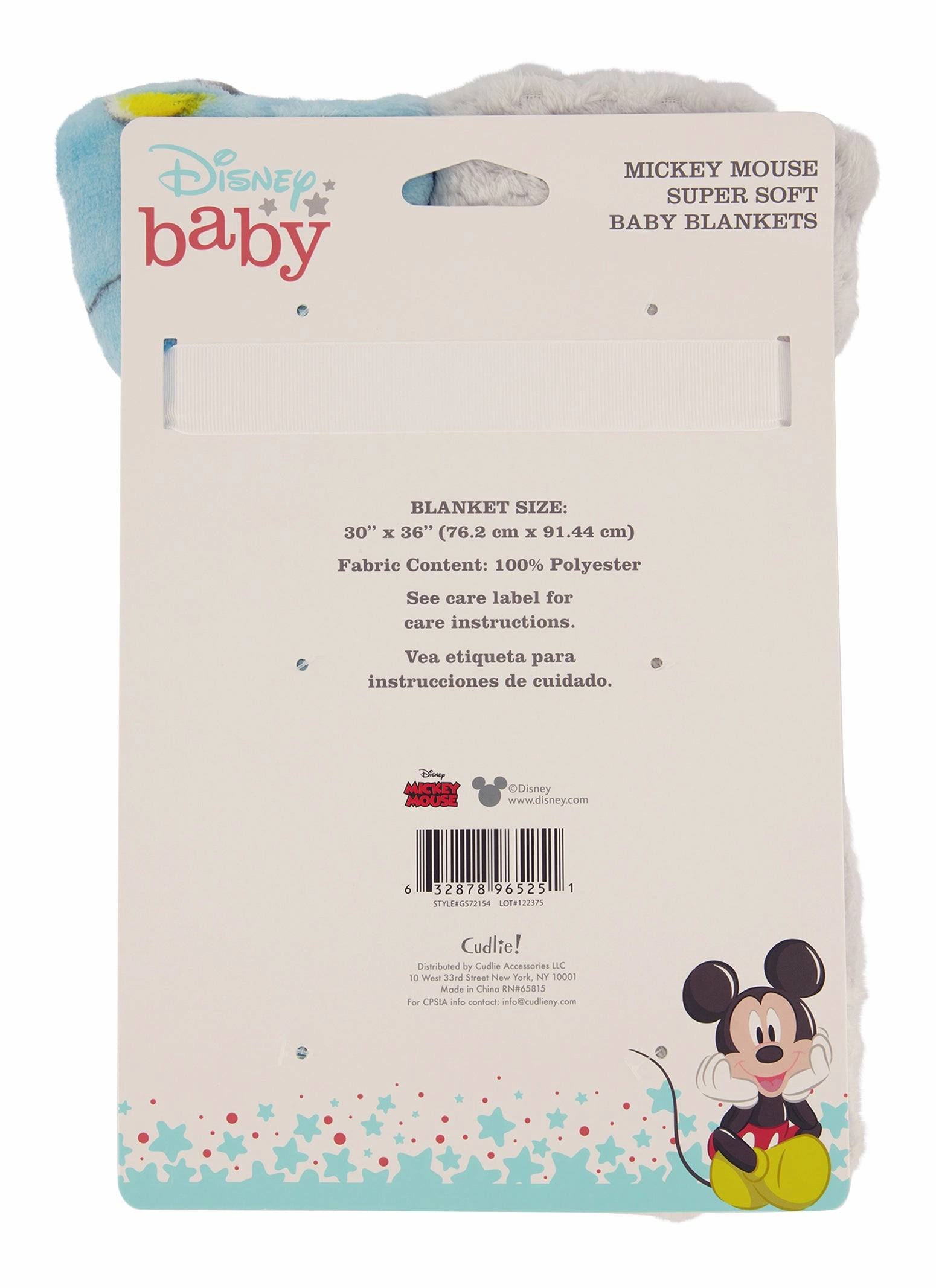 Baby Boys Mickey Mouse Graphic Plush Blankets 2 Pack
