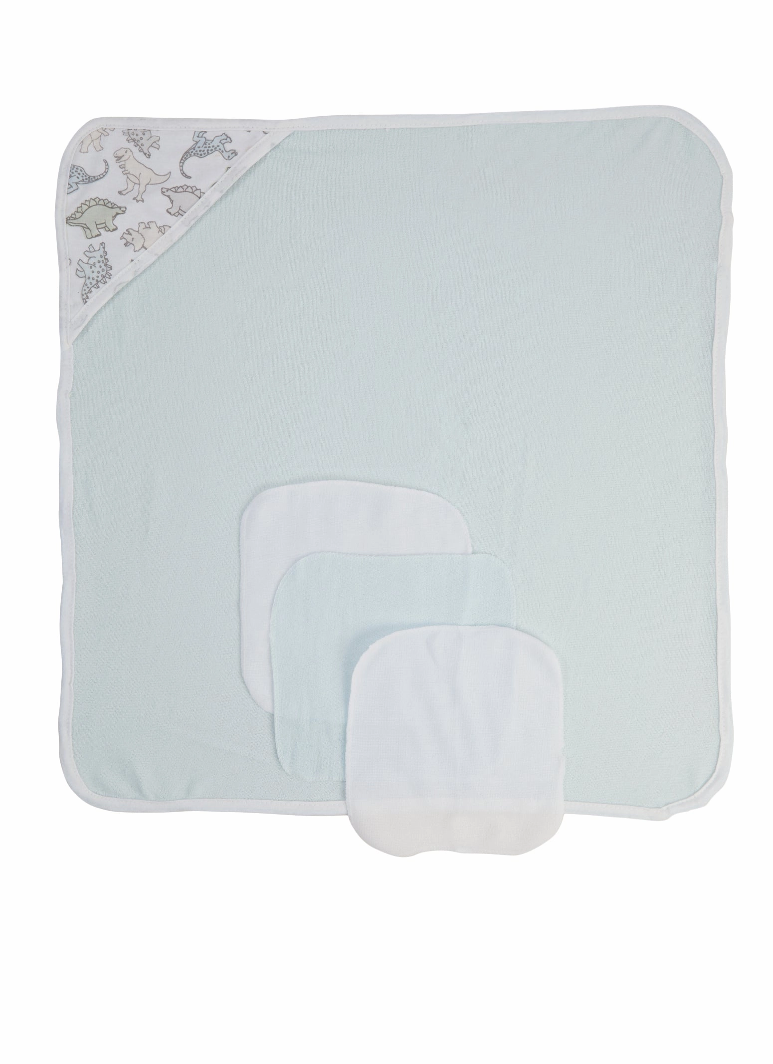 Baby Dino Hooded Towels and Washcloths 8 Pack