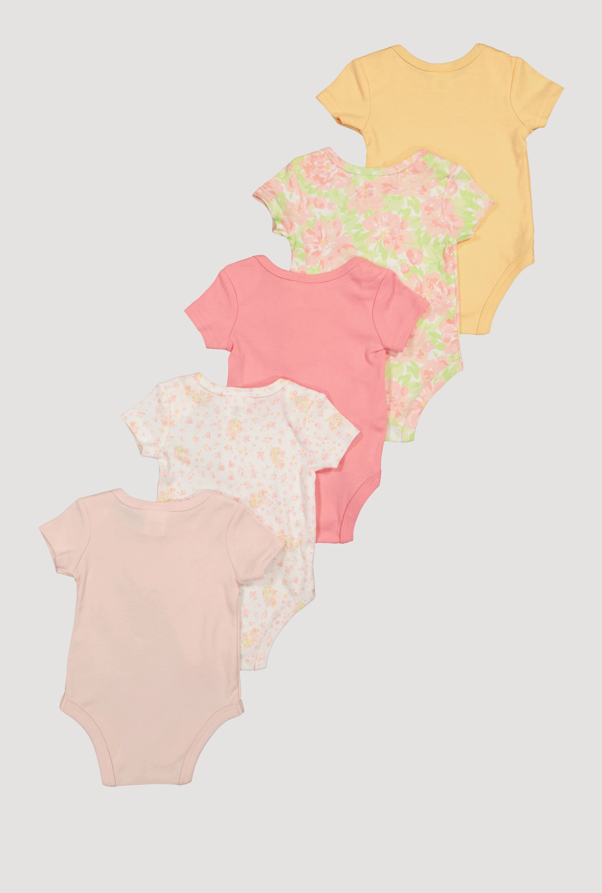 Baby Girls 0-9M Floral Print Bodysuits