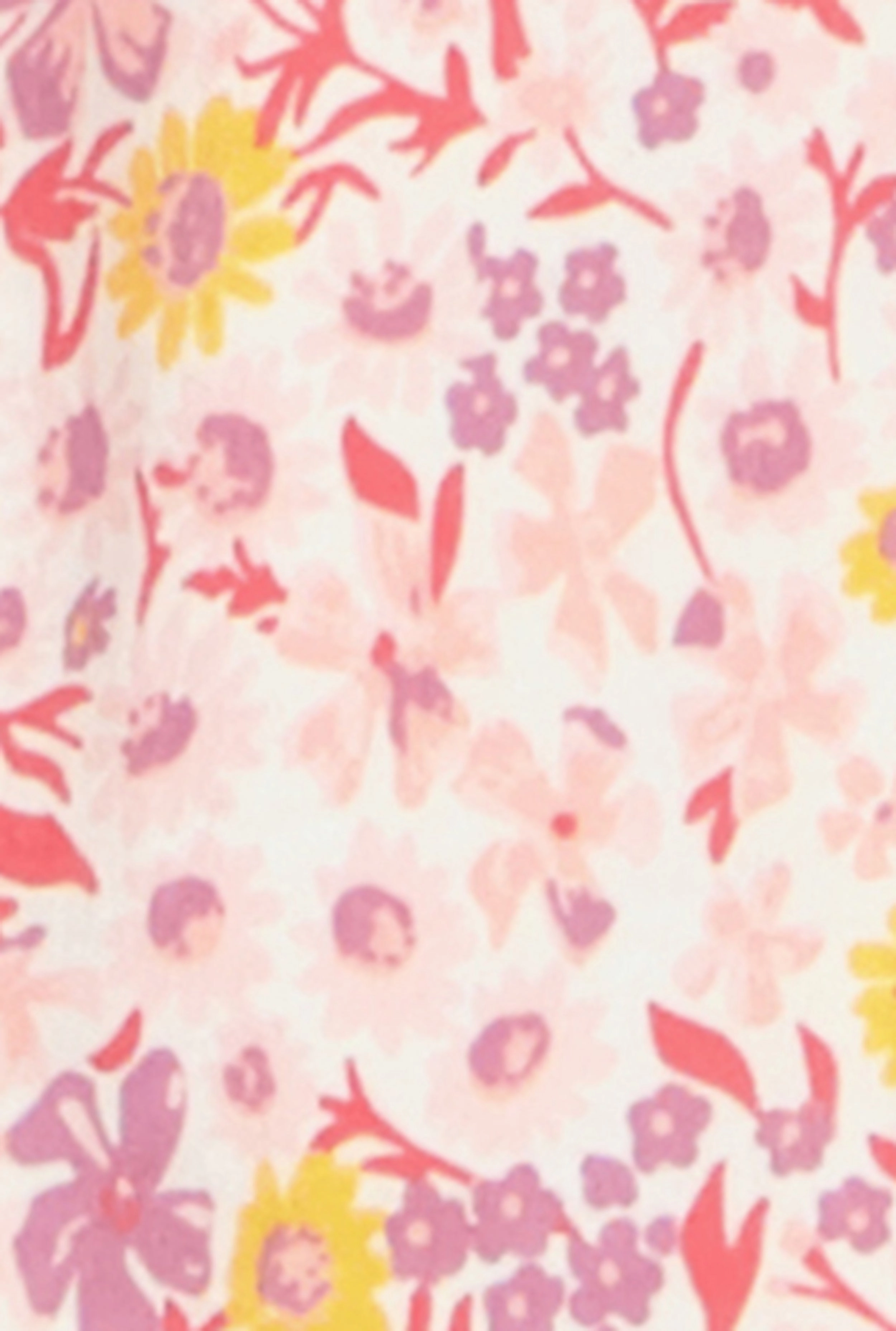 Baby Girls 0-9M Floral Print Snap Button Footed Jumpsuit