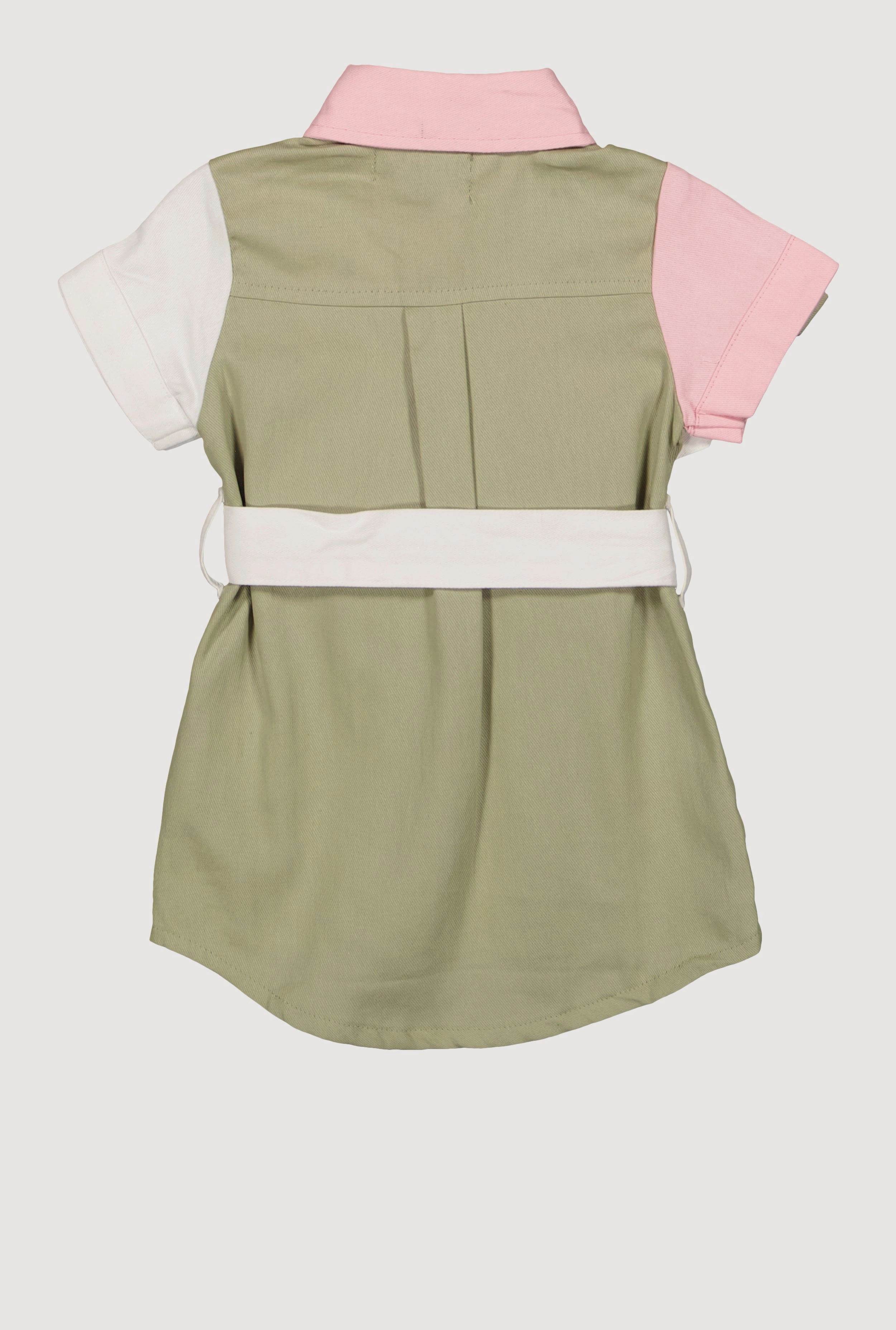 Baby Girls 12-24M Color Block Twill Shirt Dress