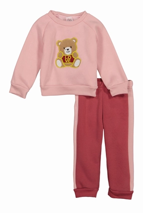 Baby Girls 12-24M Love Bear Sweatshirt and Sweatpants