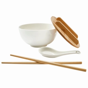 Bamboo/Stoneware Set