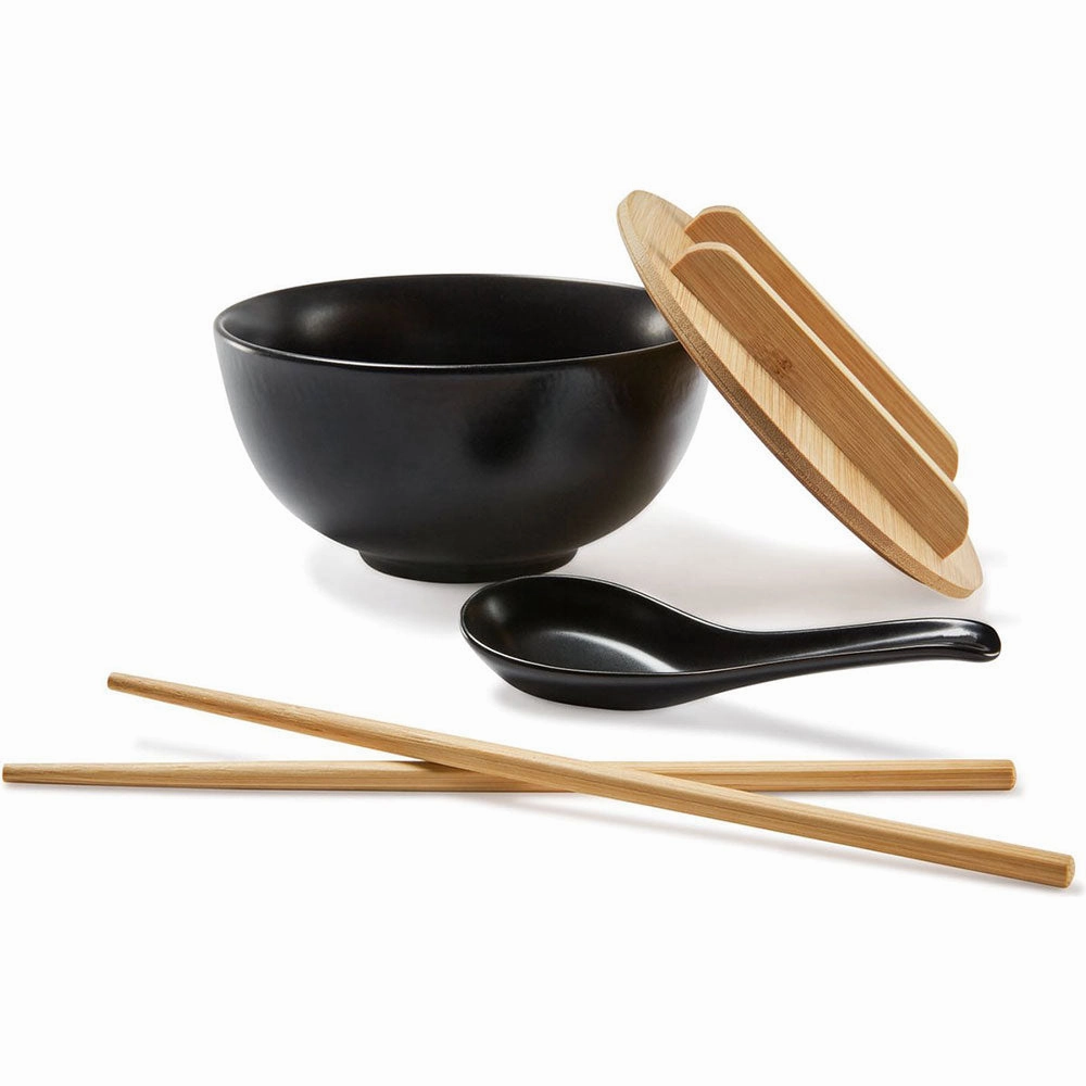 Bamboo/Stoneware Set