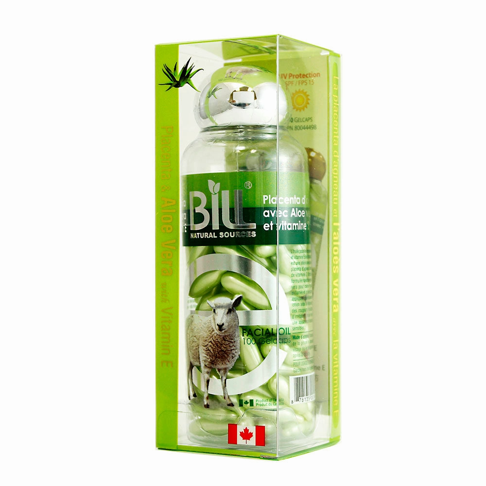 BILL Natural Sources® Lamb Placenta Facial Moisturizer with Aloe Vera & Vitamin E Gelcaps