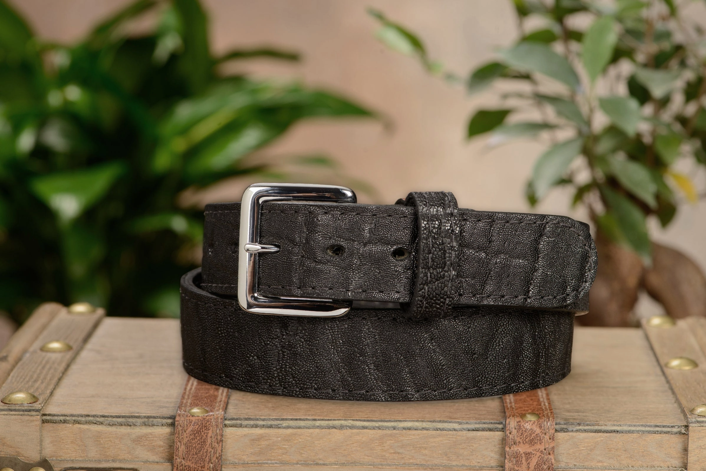 Black Elephant Money Belt With 25" Zipper 1.50" Wide