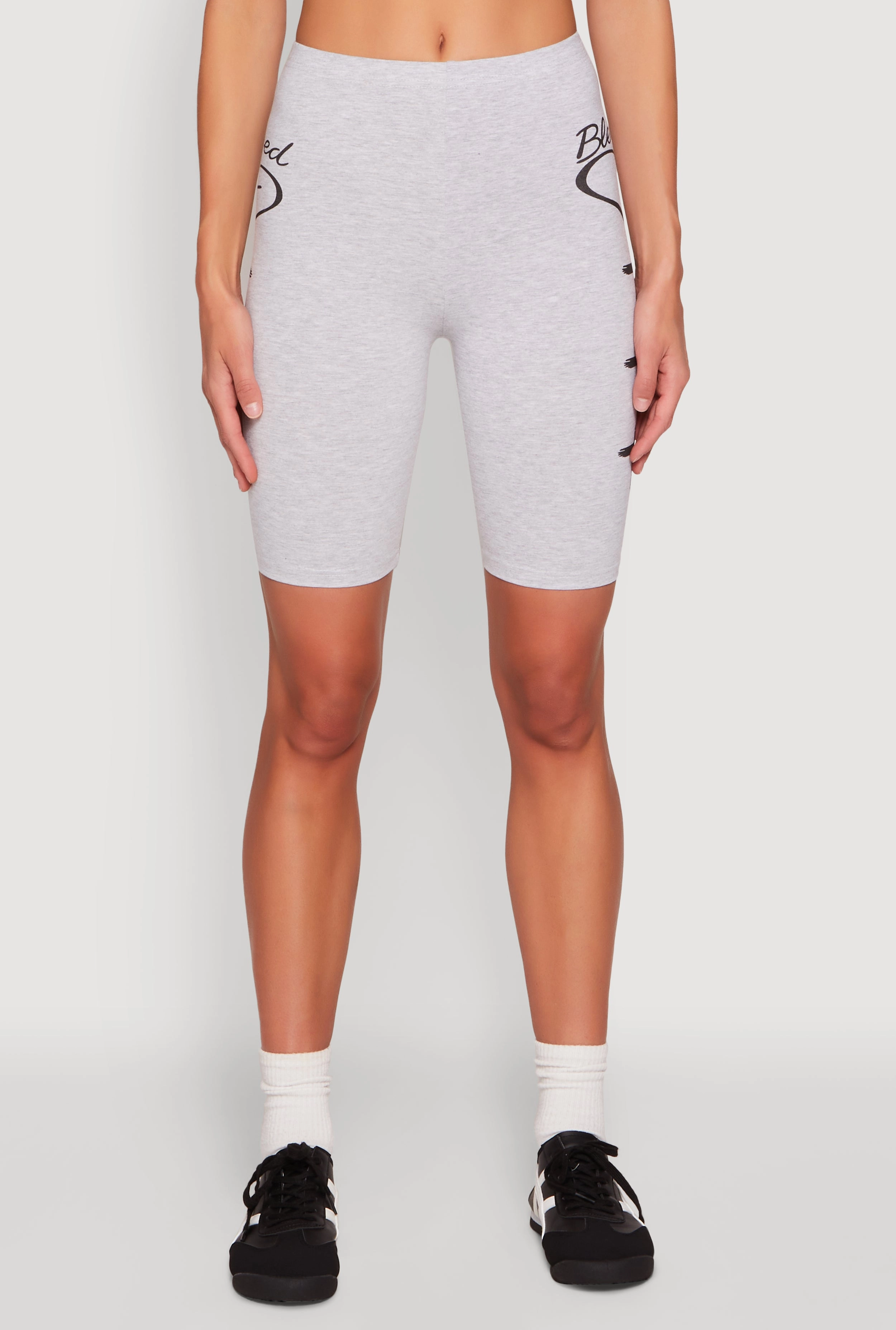 Blessed Graphic Biker Shorts