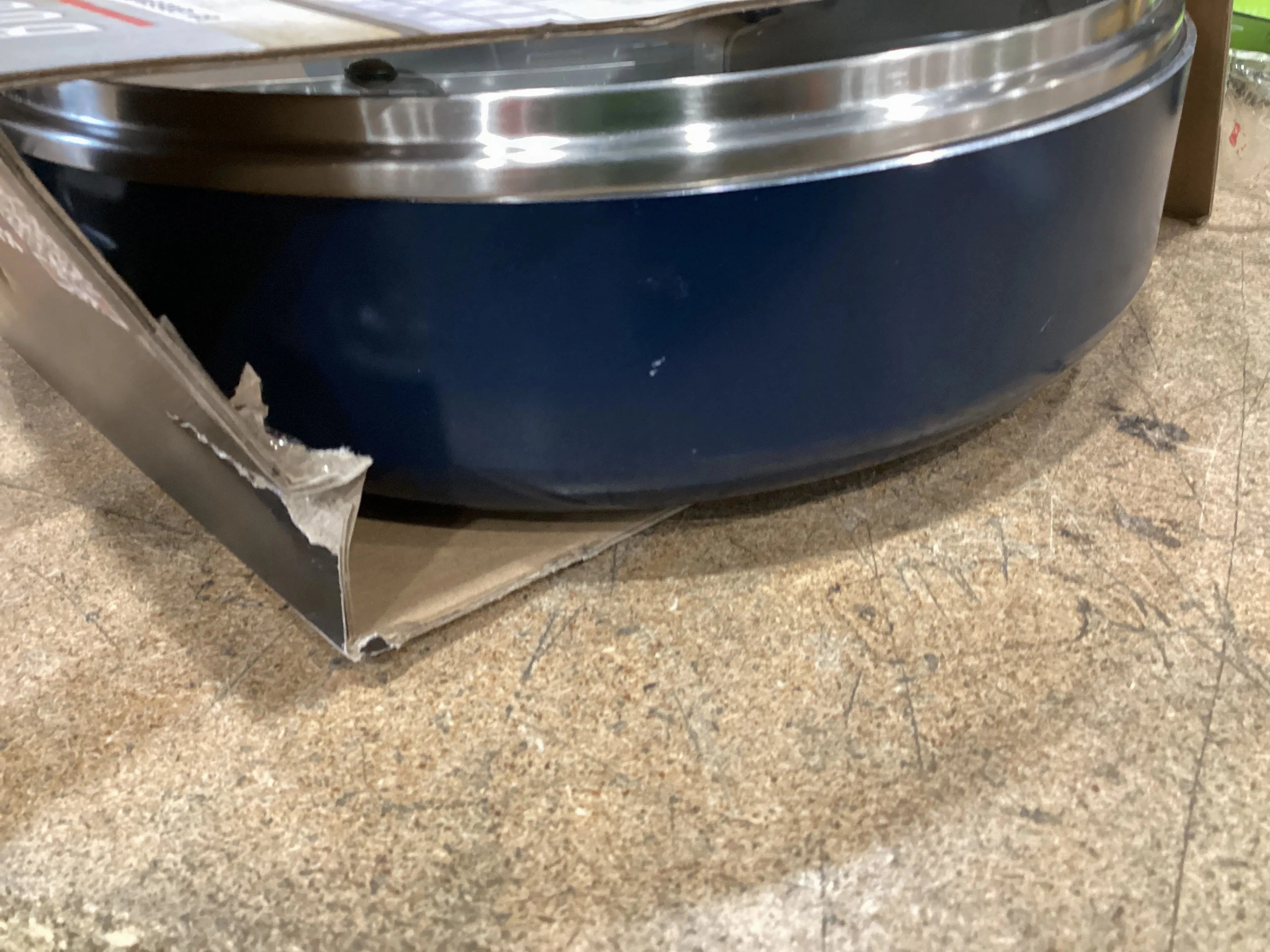 Bobby Flay 4.5qt Ceramic Nonstick Aluminum Saute Pan with Lid Oxford Blue