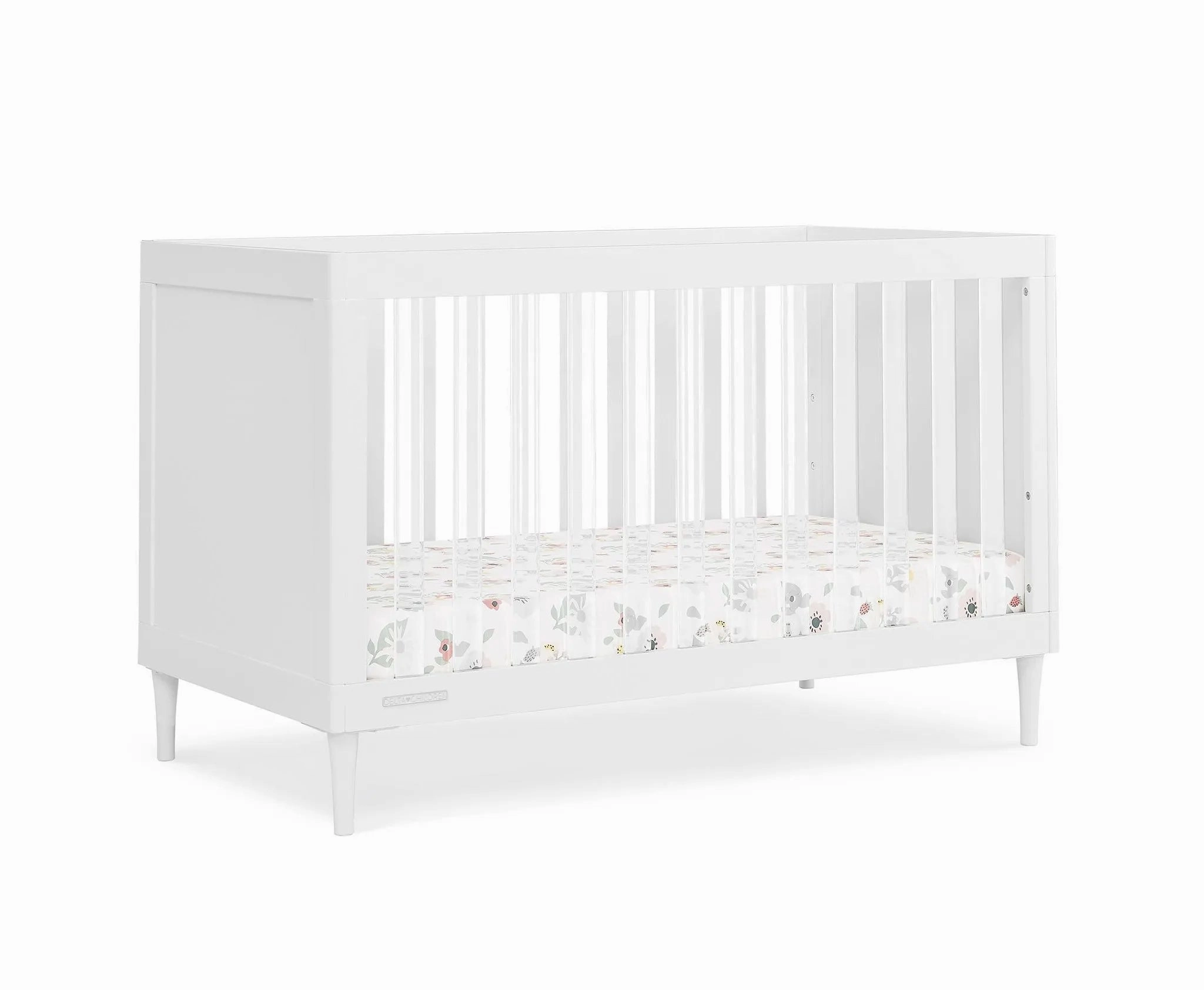 Bowie 4-in-1 Convertible Crib - Greenguard Gold Certified - Bianca White