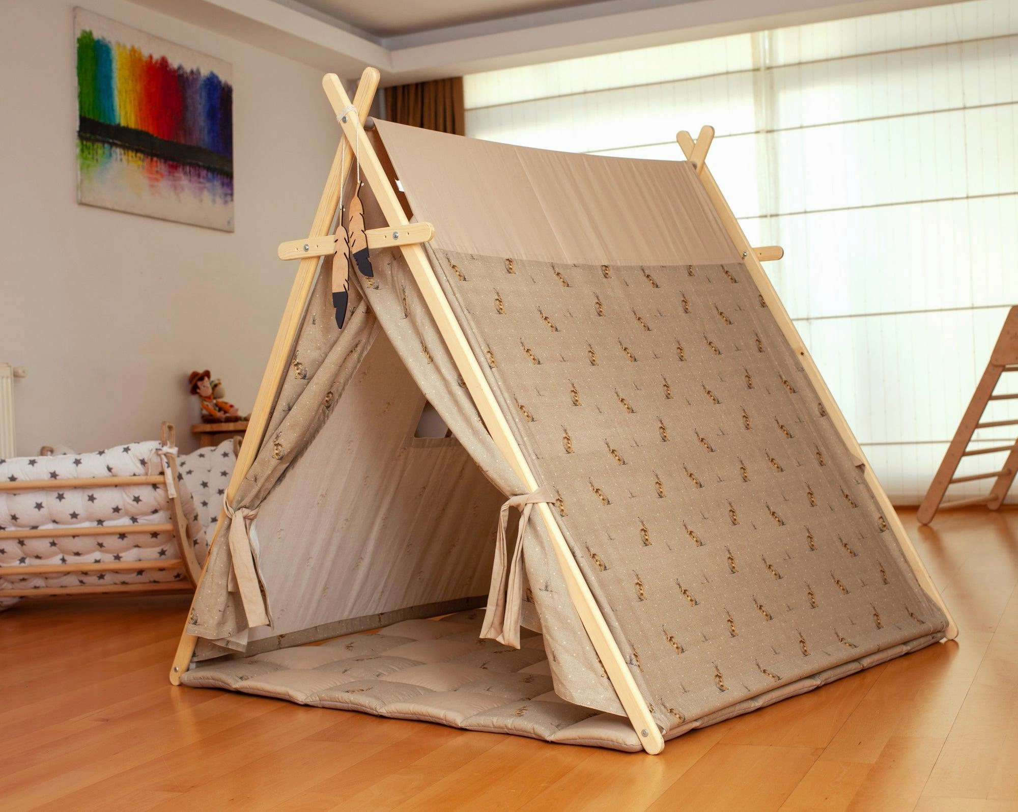 Bunny Play Tent & Play Mat | Indoor Teepee for Kids