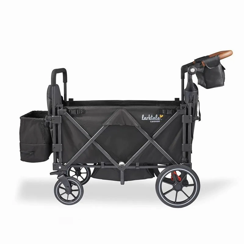Caravan Quad 4-Seater Stroller Wagon - Byron Black