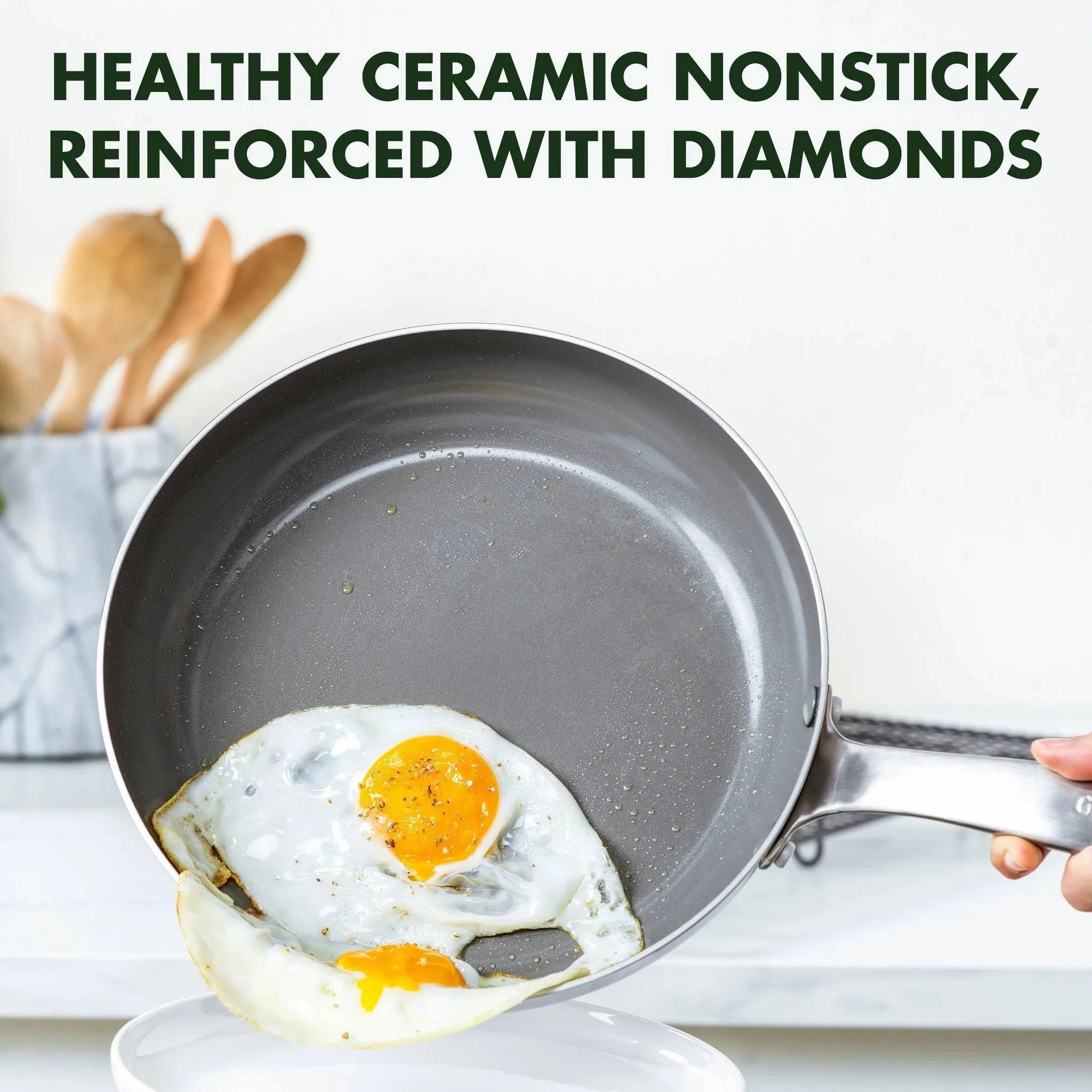 Chatham 2pc (10" and 12") Tri-Ply Stainless Steel Healthy Ceramic Nonstick Fry Pan Set