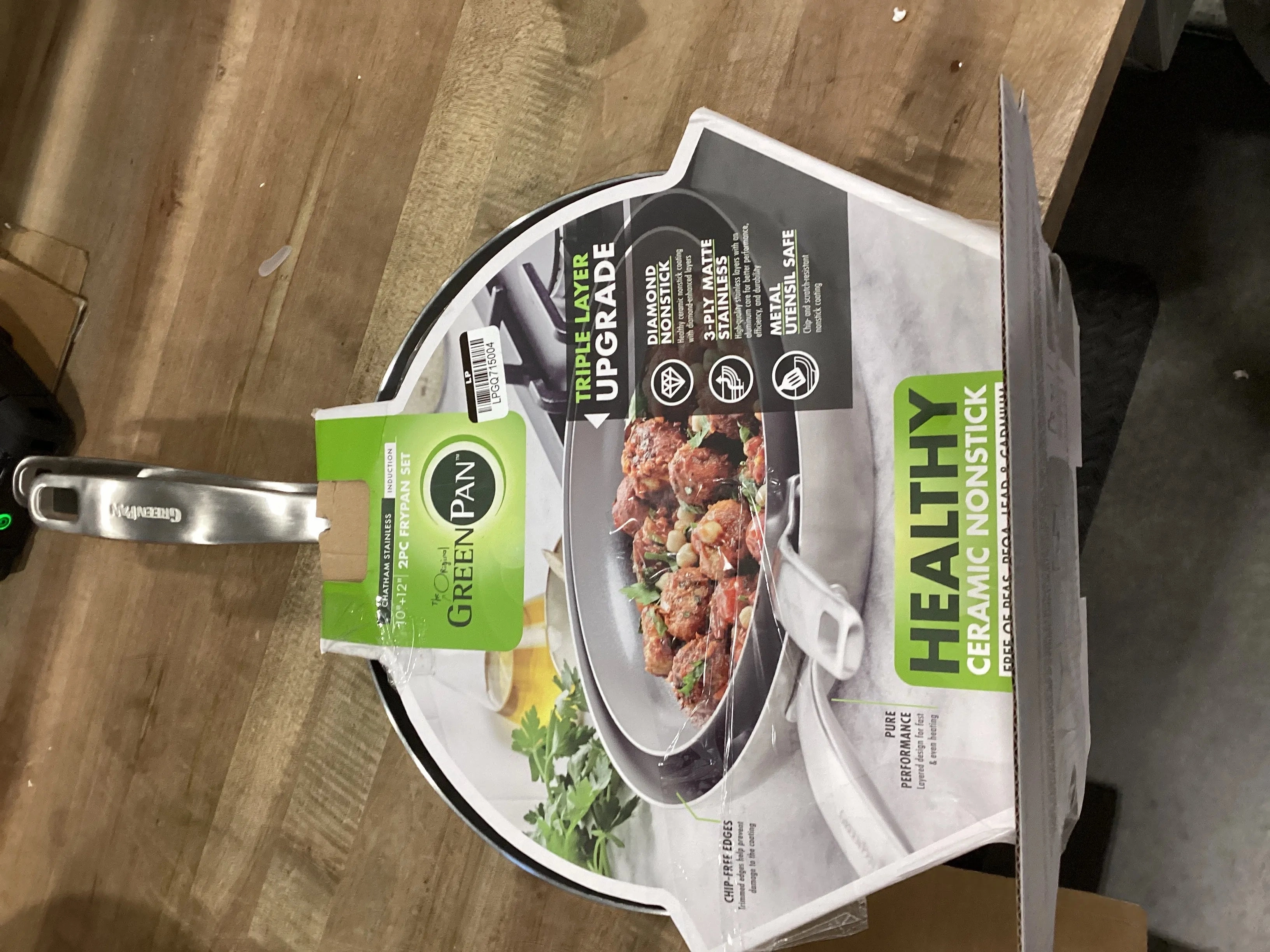 Chatham 2pc (10" and 12") Tri-Ply Stainless Steel Healthy Ceramic Nonstick Fry Pan Set