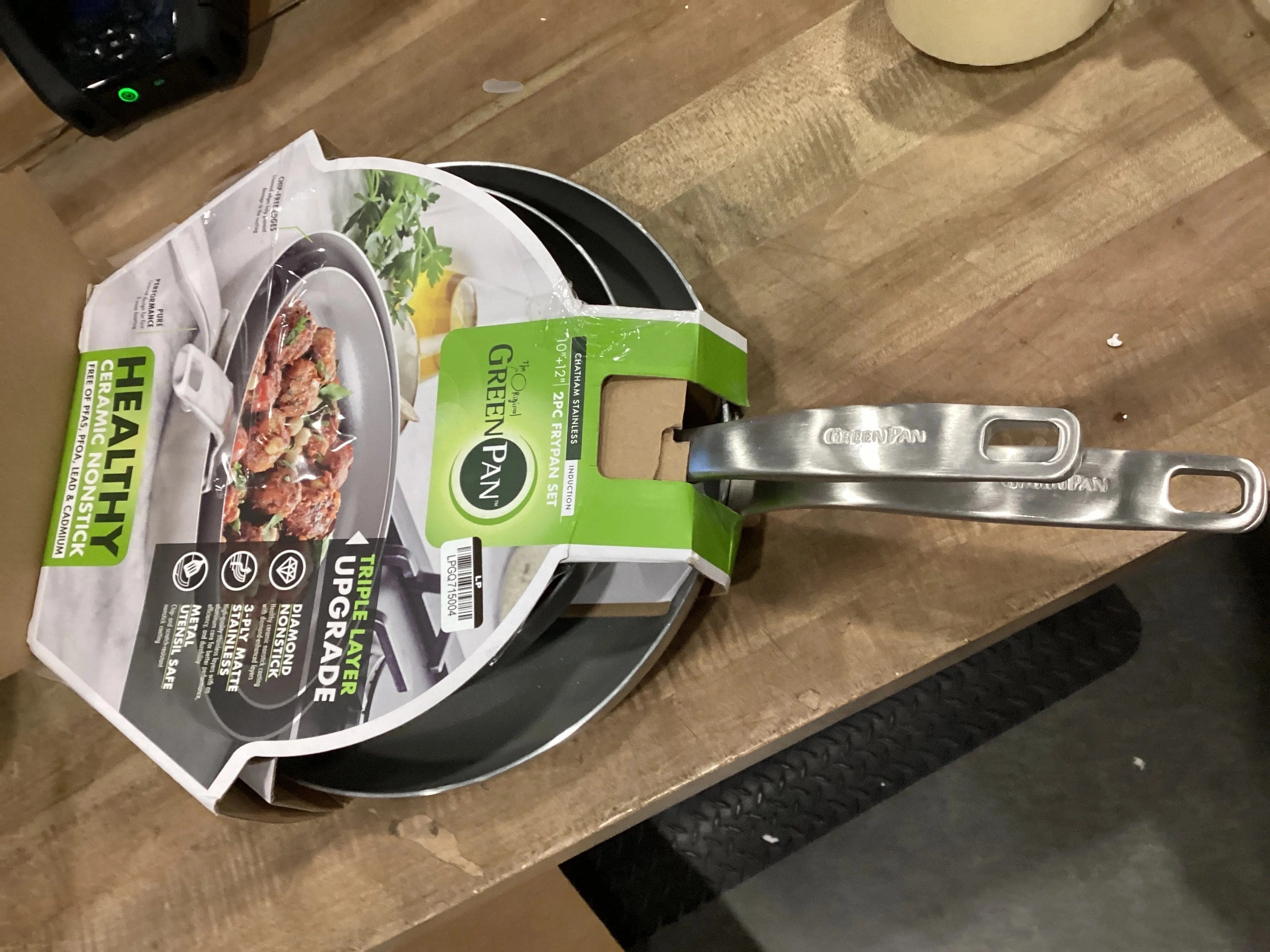 Chatham 2pc (10" and 12") Tri-Ply Stainless Steel Healthy Ceramic Nonstick Fry Pan Set