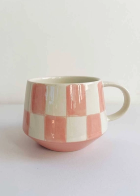 Checkered Mug - Bubblegum