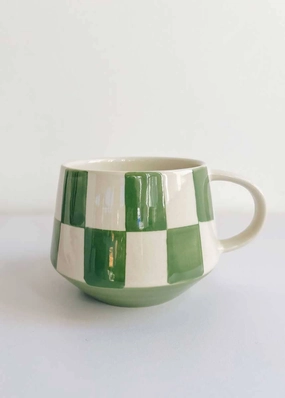 Checkered Mug - Leaf
