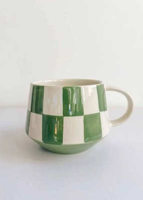 Checkered Mug - Leaf