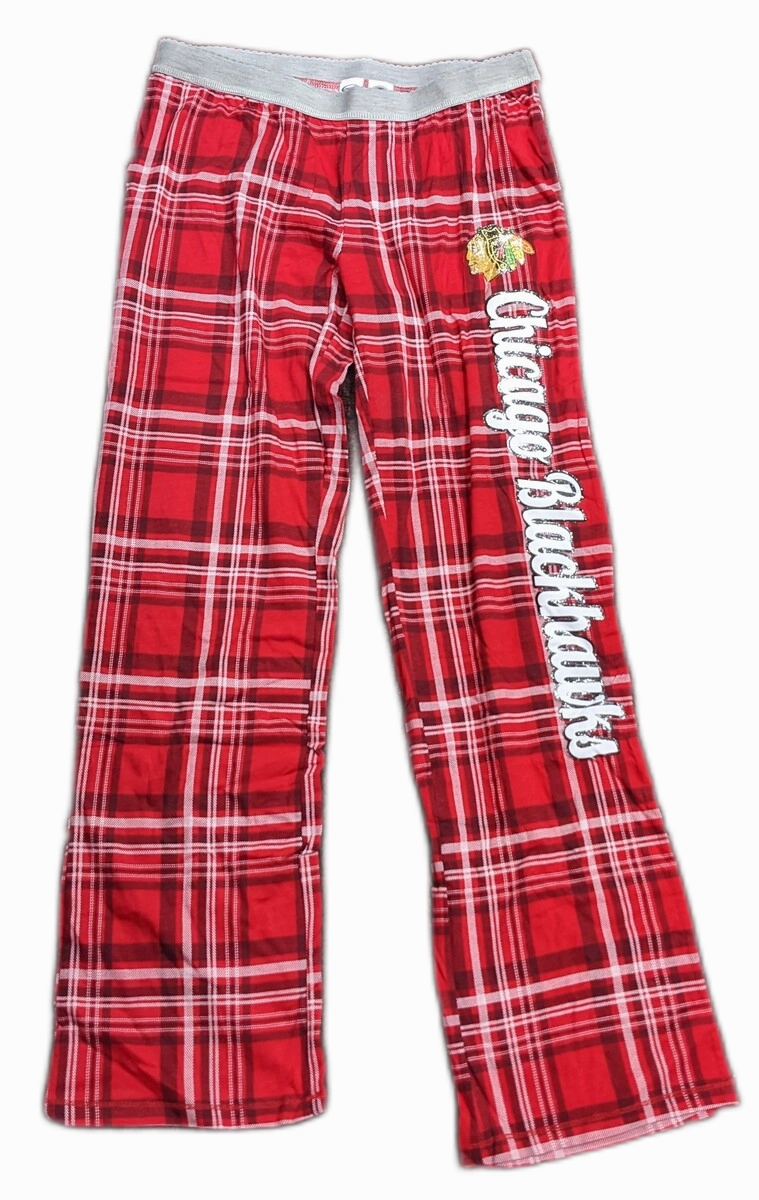 Chicago Blackhawks Womens Formation Knit Printed Plaid Pajama Pants