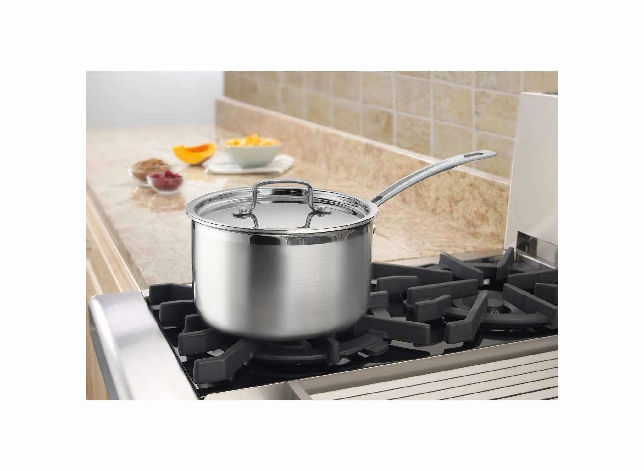 Classic MutliClad Pro 4qt Stainless Steel Tri-Ply Saucepan with Cover MCP194-20N - Silver: Dishwasher & Induction Safe