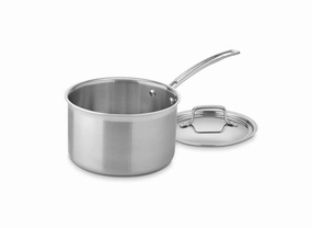Classic MutliClad Pro 4qt Stainless Steel Tri-Ply Saucepan with Cover MCP194-20N - Silver: Dishwasher & Induction Safe