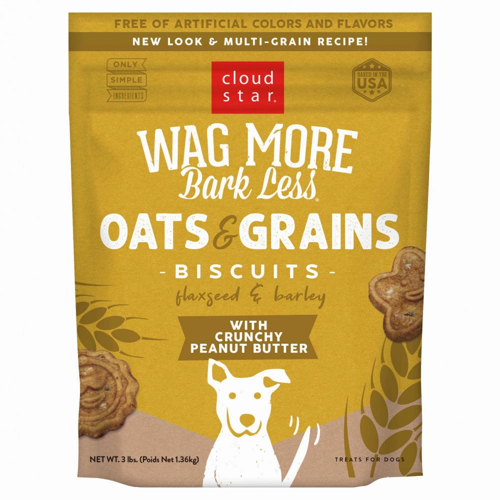 Cloud Star Wag More Bark Less Oven Baked Crunchy Peanut Butter Dog Treats