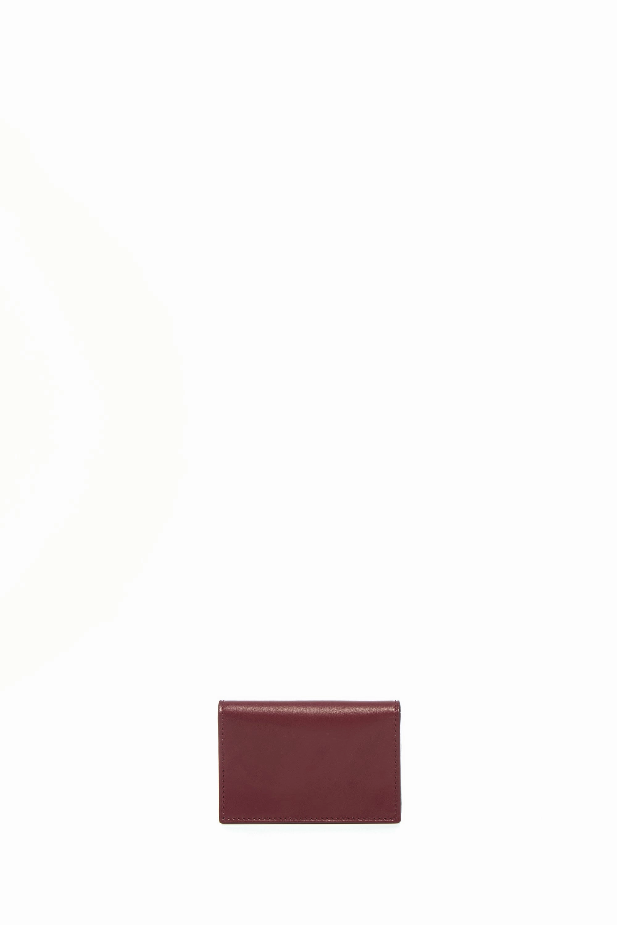 Concertina Card Wallet in Bordeaux & Pink Leather