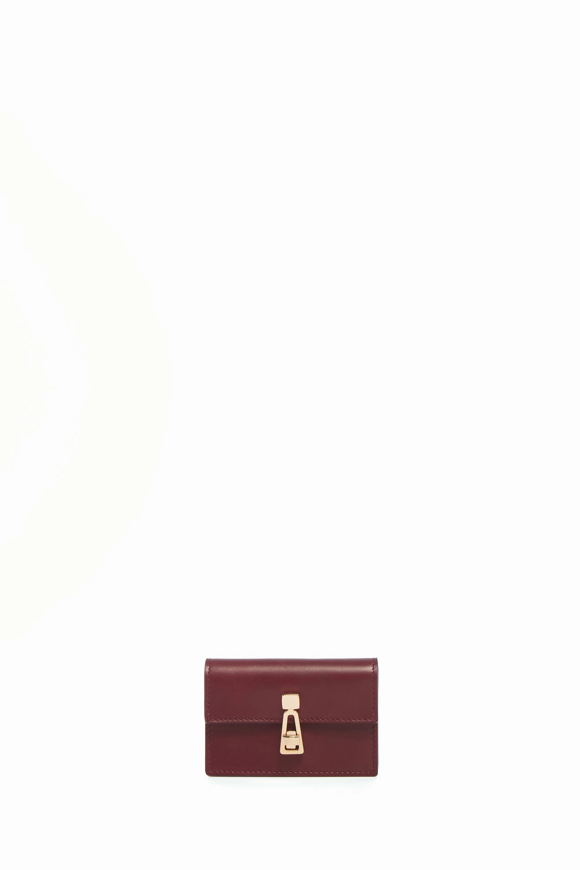 Concertina Card Wallet in Bordeaux & Pink Leather