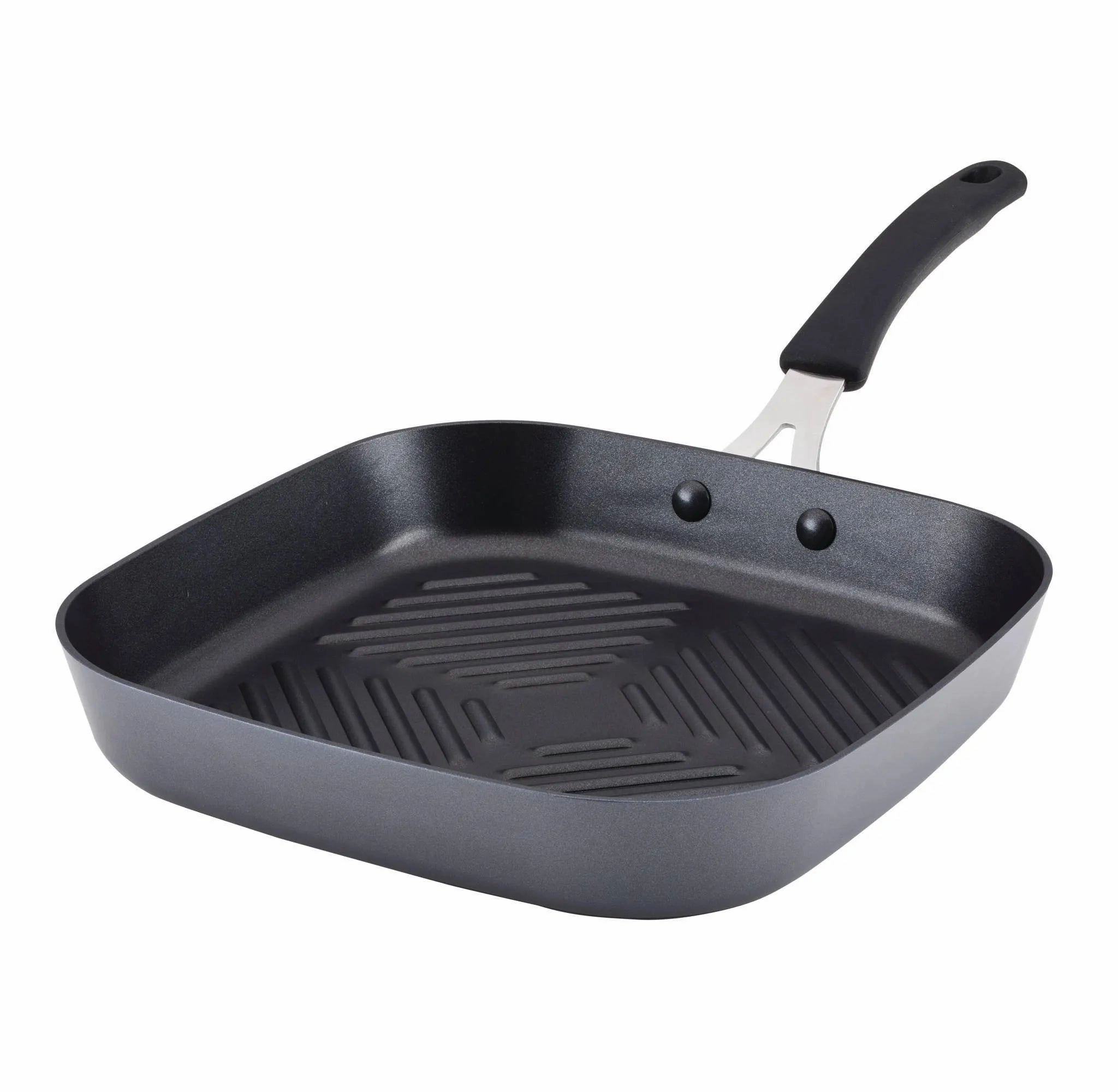 Cook   Create 11" Hard Anodized Nonstick Square Deep Grill Pan with Black Handle