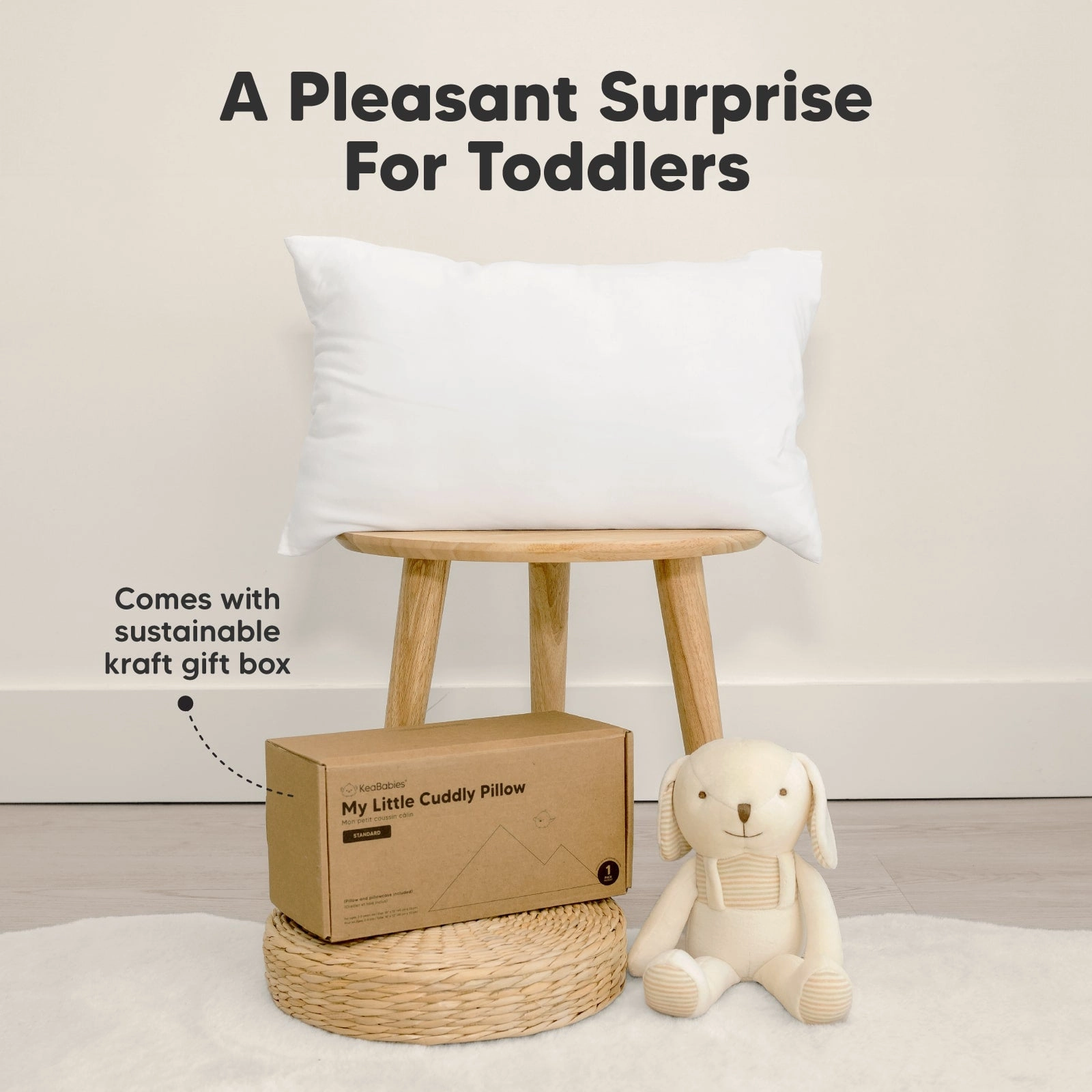 Cuddly Toddler Pillow with Pillowcase