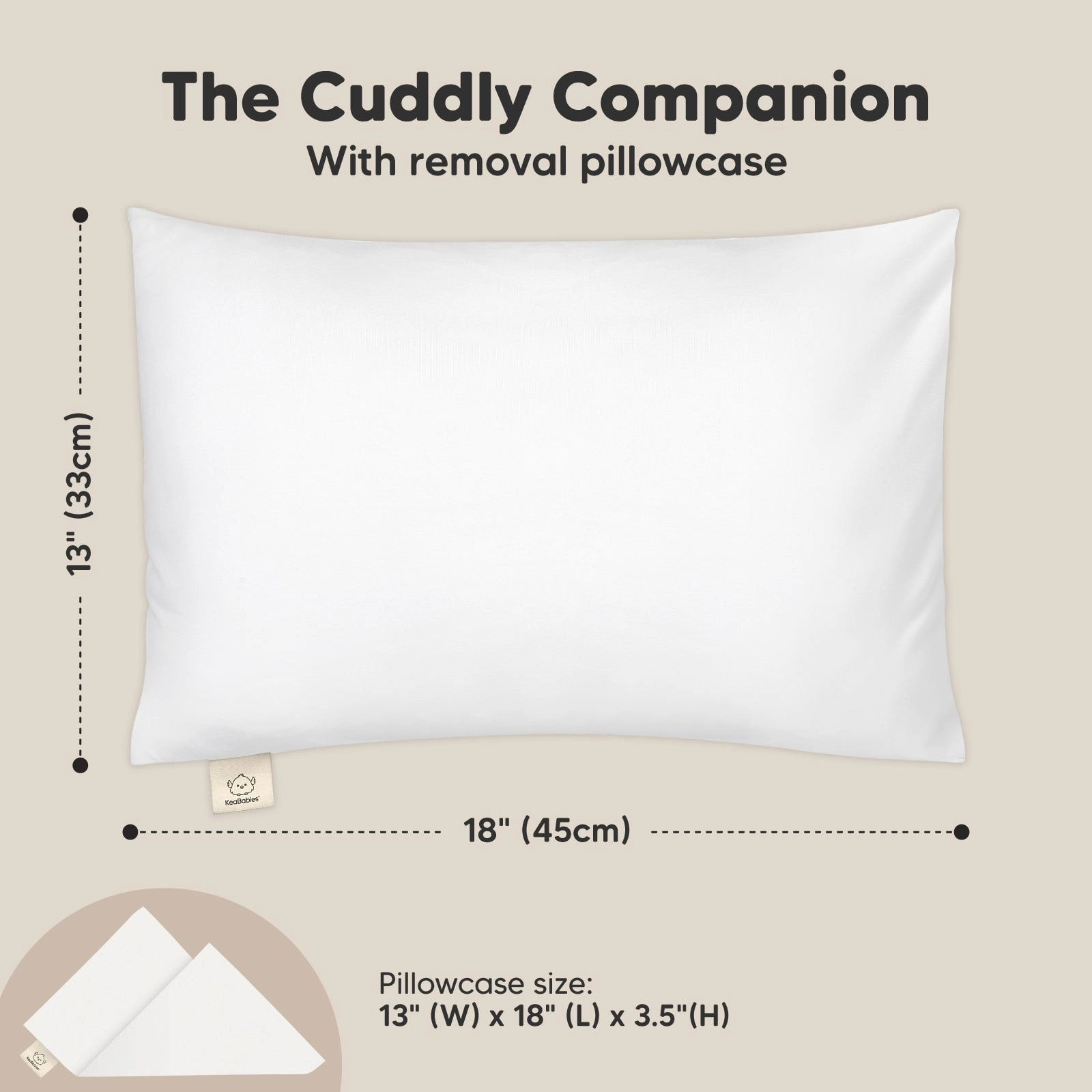 Cuddly Toddler Pillow with Pillowcase