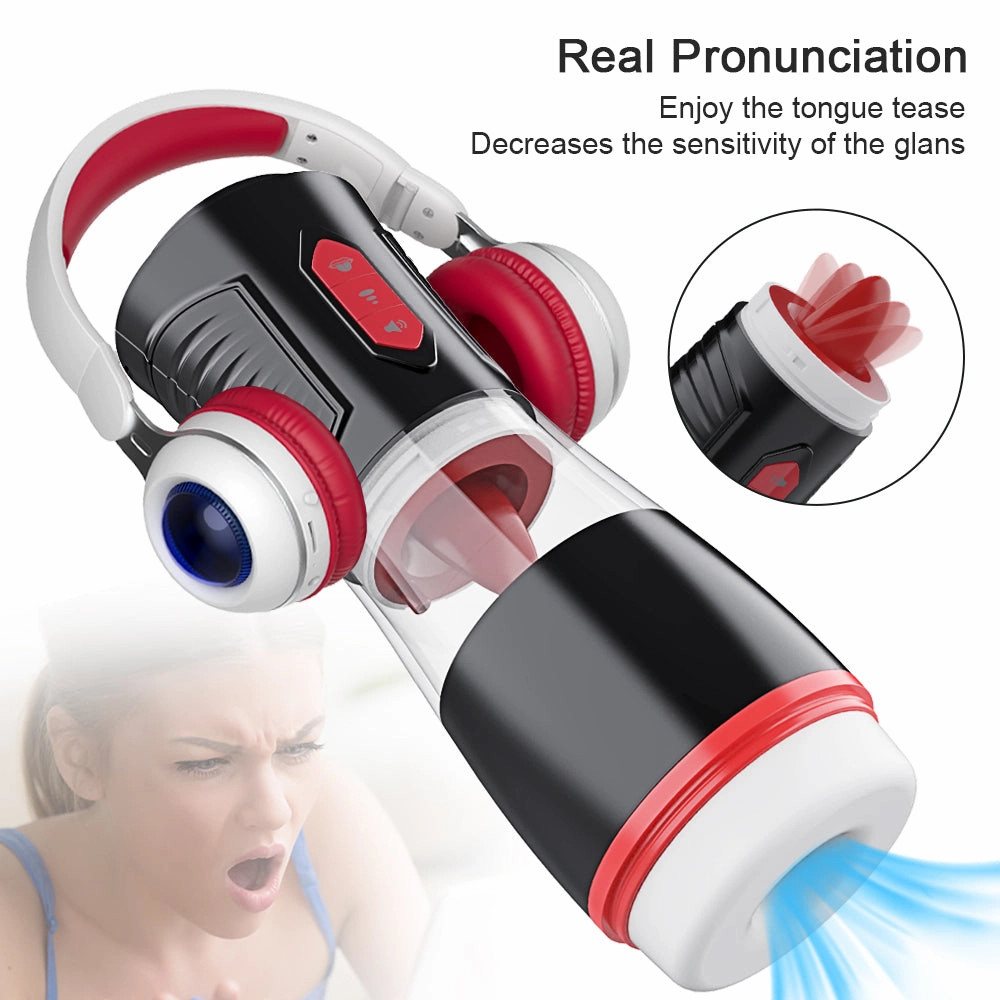 Delayed Ejaculation Training Male Masturbator Cup With 7 Tongue-Licking & 4 Sucking Modes