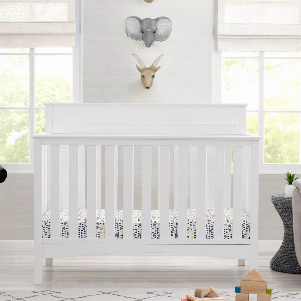 Delta Children Skylar 6-in-1 Convertible Crib - Bianca White