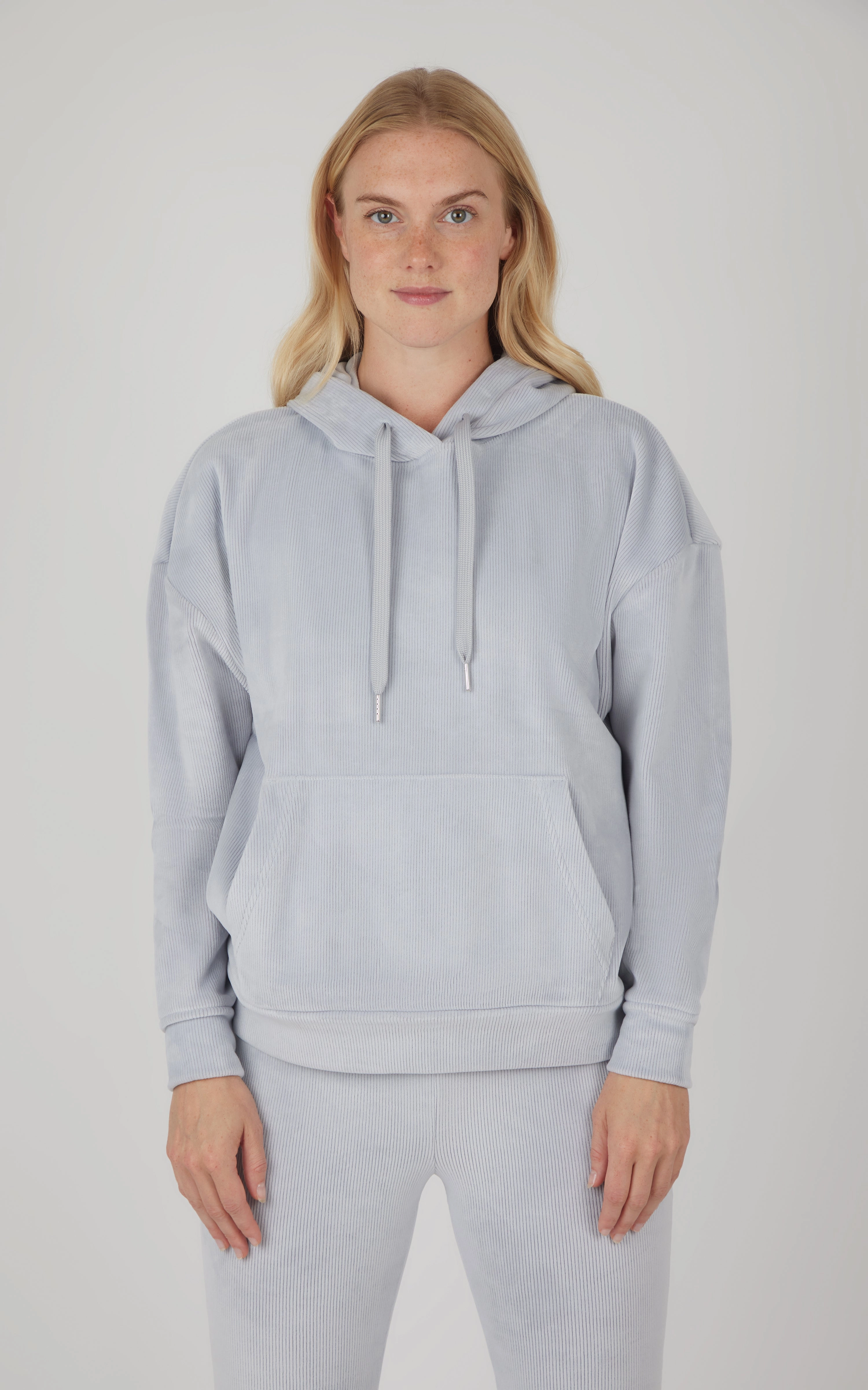 Dreamy Velour Ribbed Pullover Hoodie