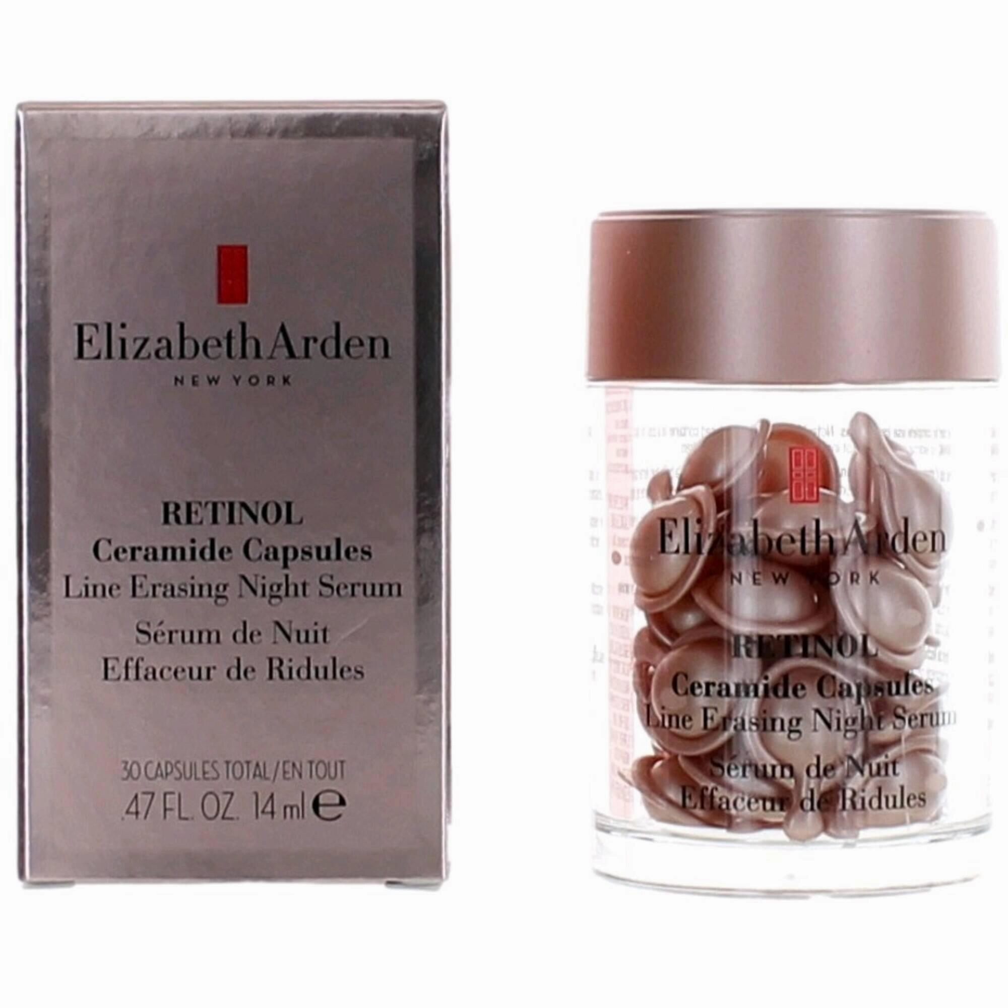 Elizabeth Arden Women's Line Erasing Night Serum - Retinol Ceramide, 30 Capsules