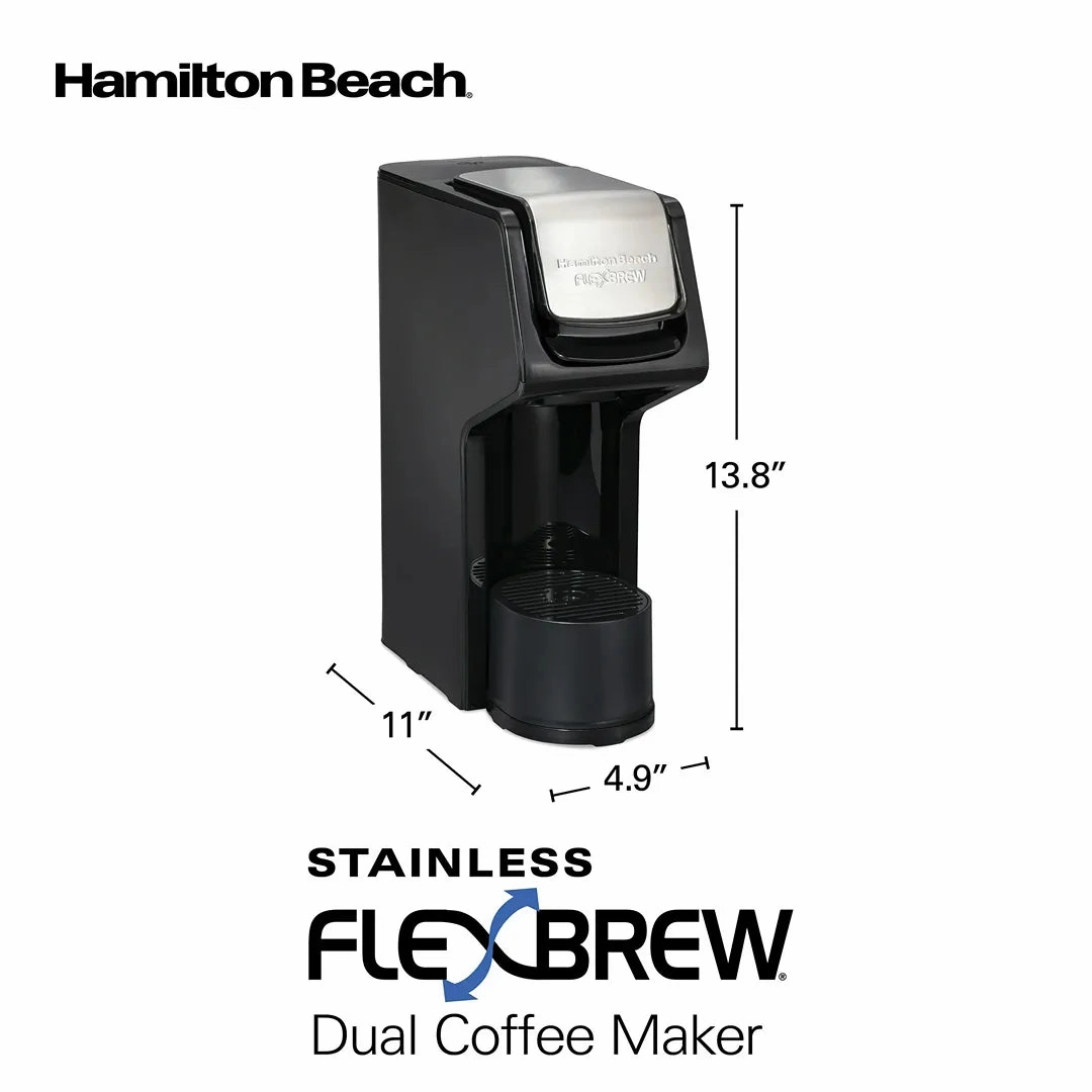 FlexBrew Dual Black 1- Cup Drip Coffee Maker