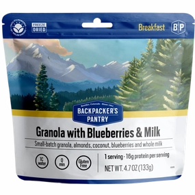 Granola with Blueberries, Almonds & Milk (1 Serving)
