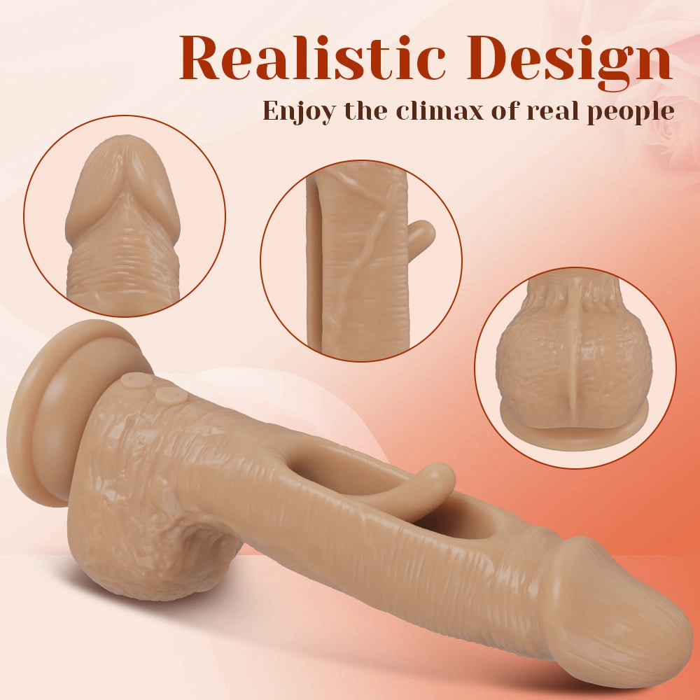 Hazel-APP Control Patting Dildo Realistic Penis Vibrator With 9 Vibrating And Tapping
