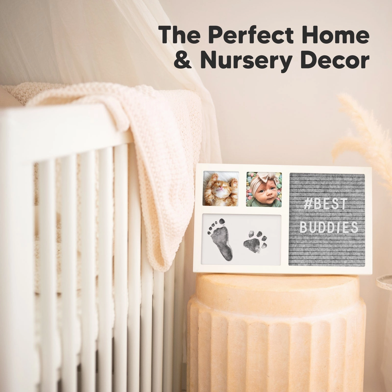 Heartfelt Clean Touch Inkless Hand & Footprint Frame Kit with Letterboard
