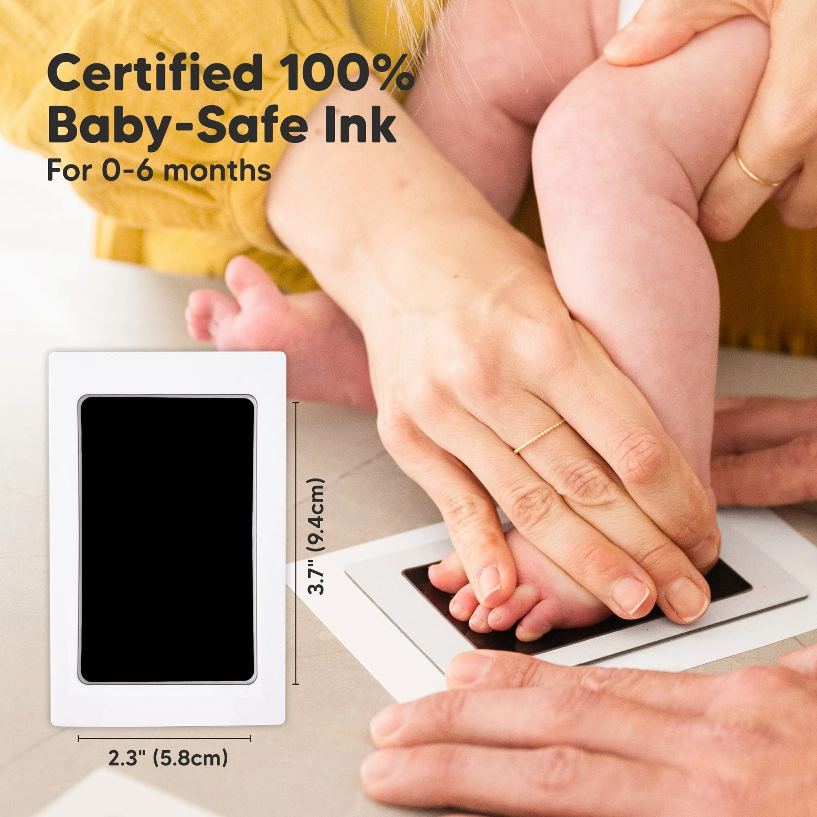 Heartfelt Clean Touch Inkless Hand & Footprint Frame Kit with Letterboard