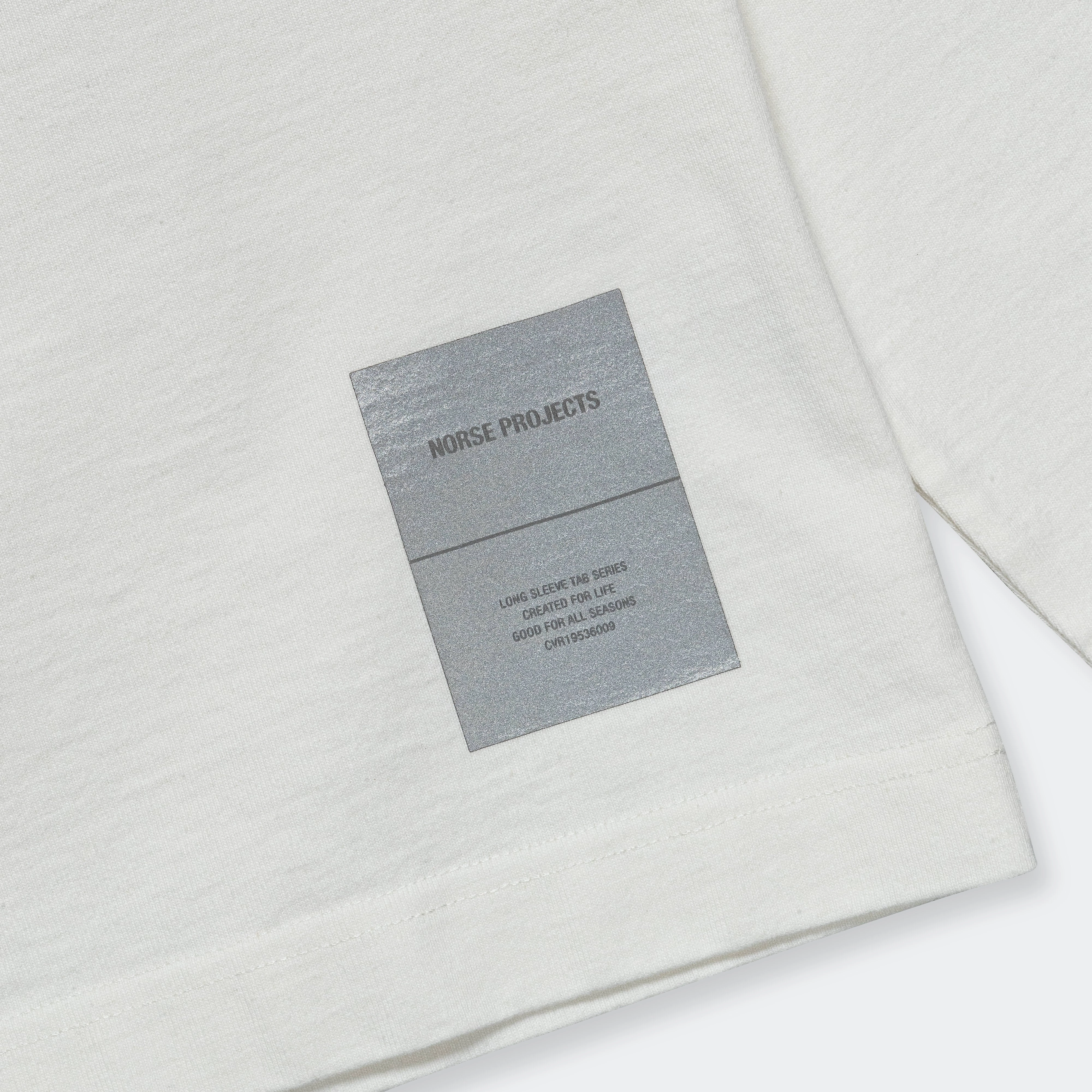 Holger Relaxed Organic Heavy Tab Series LS T-Shirt - White